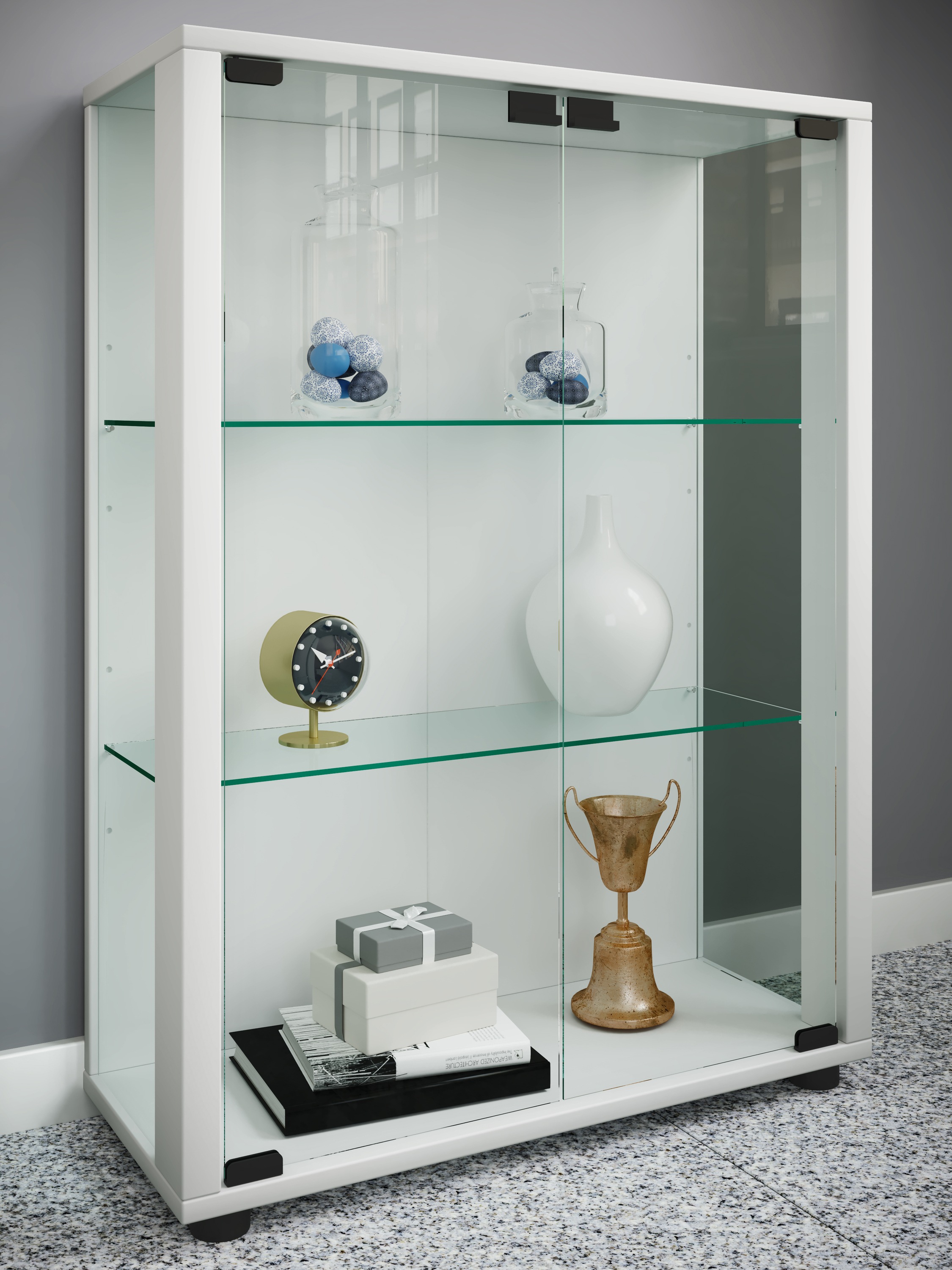 VCM Standvitrine »Holz Glas Stand Vitrine Sammelvitrine Sintalo«