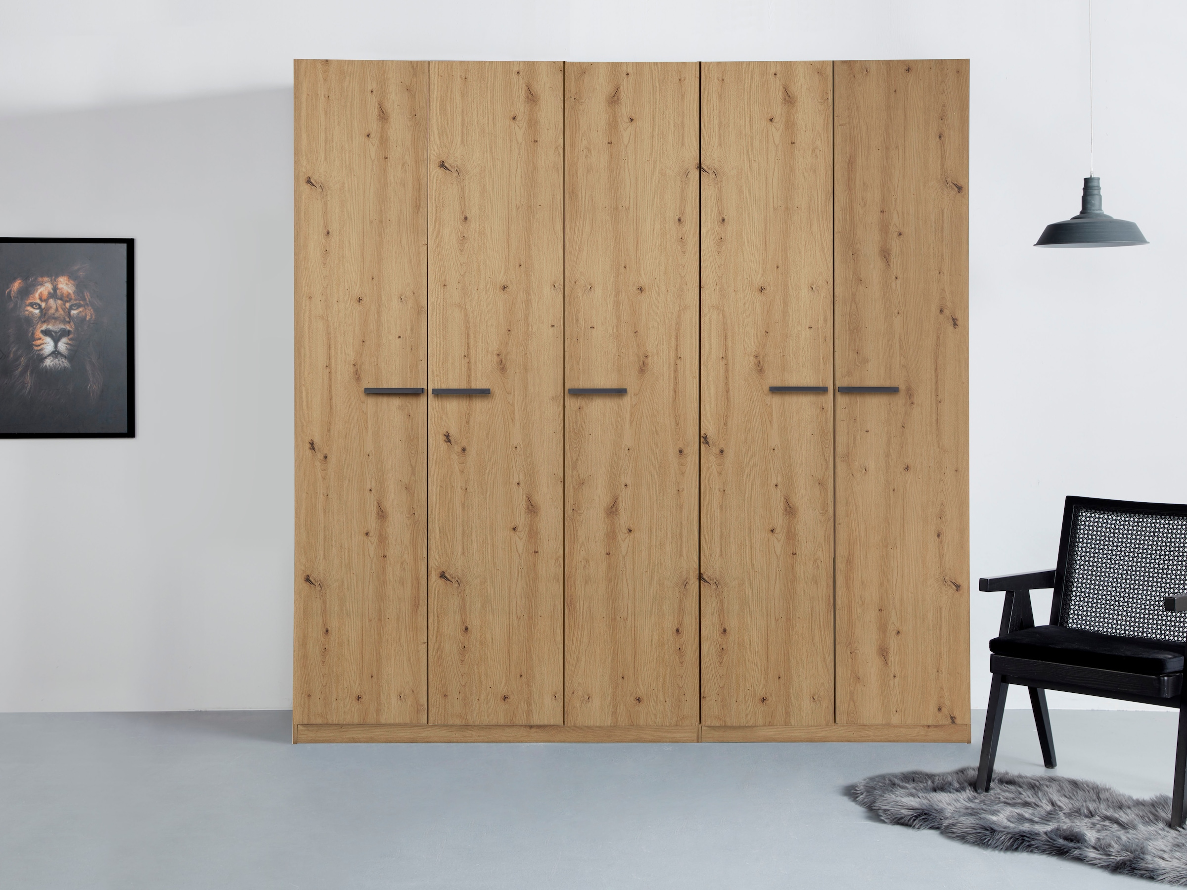 rauch Drehtürenschrank »Kleiderschrank Schrank Garderobe TOPSELLER OTELI inkl. Inneneinteilung«, (erhältlich in Breiten 91-360 cm, ab Breite 136cm inkl. Innenschubladen), mit zusätzlichen Einlegeböden, optional mit Spiegel MADE IN GERMANY