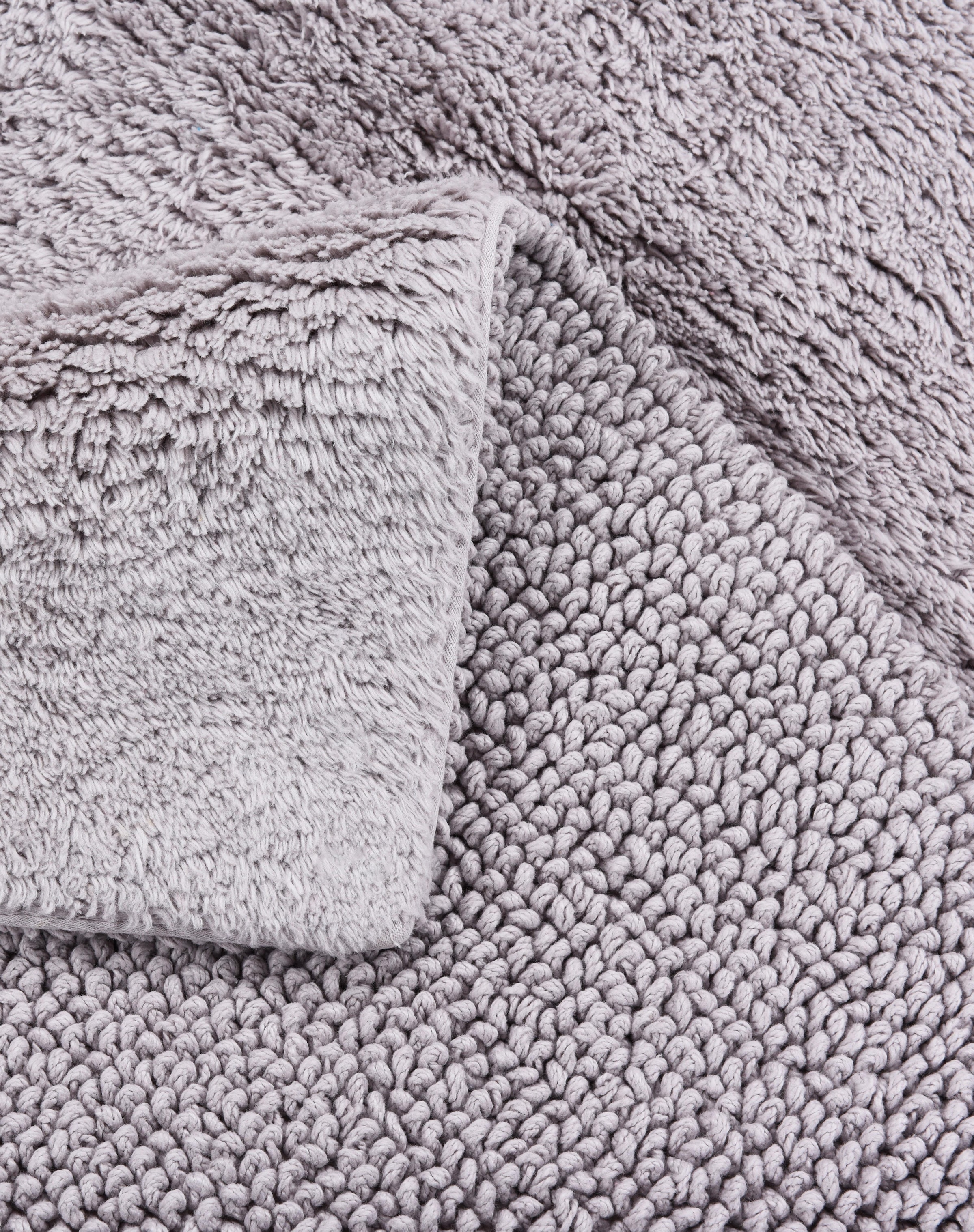 TOM TAILOR HOME Badematte »Cotton Double Uni«, beidseitig nutzbar-fußbodenheizungsgeeignet-strapazierfähig, Badteppich, Uni Farben, rechteckig & quadratisch erhältlich