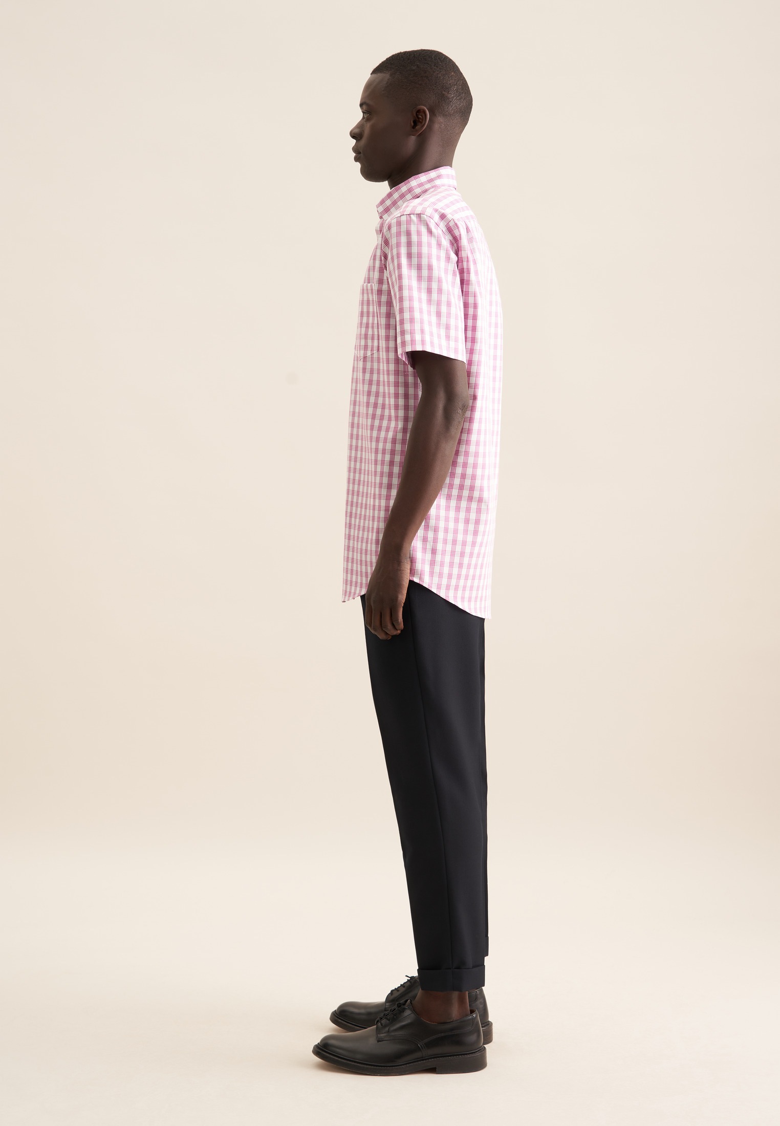 seidensticker Businesshemd »Regular« Regular 1/2 Button-Down-Kragen Karo