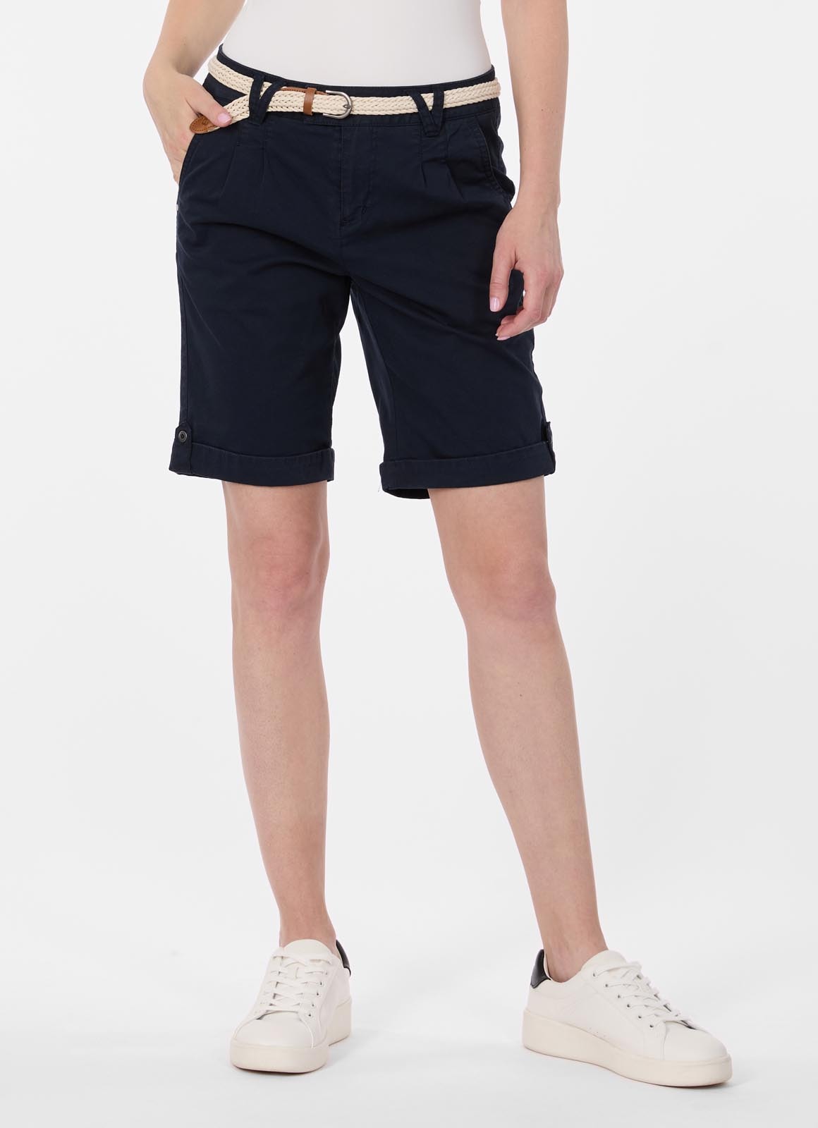 Ragwear Bermudas »YOTO«  Elastischer Twill, leicht gepeached und mit Gürtel