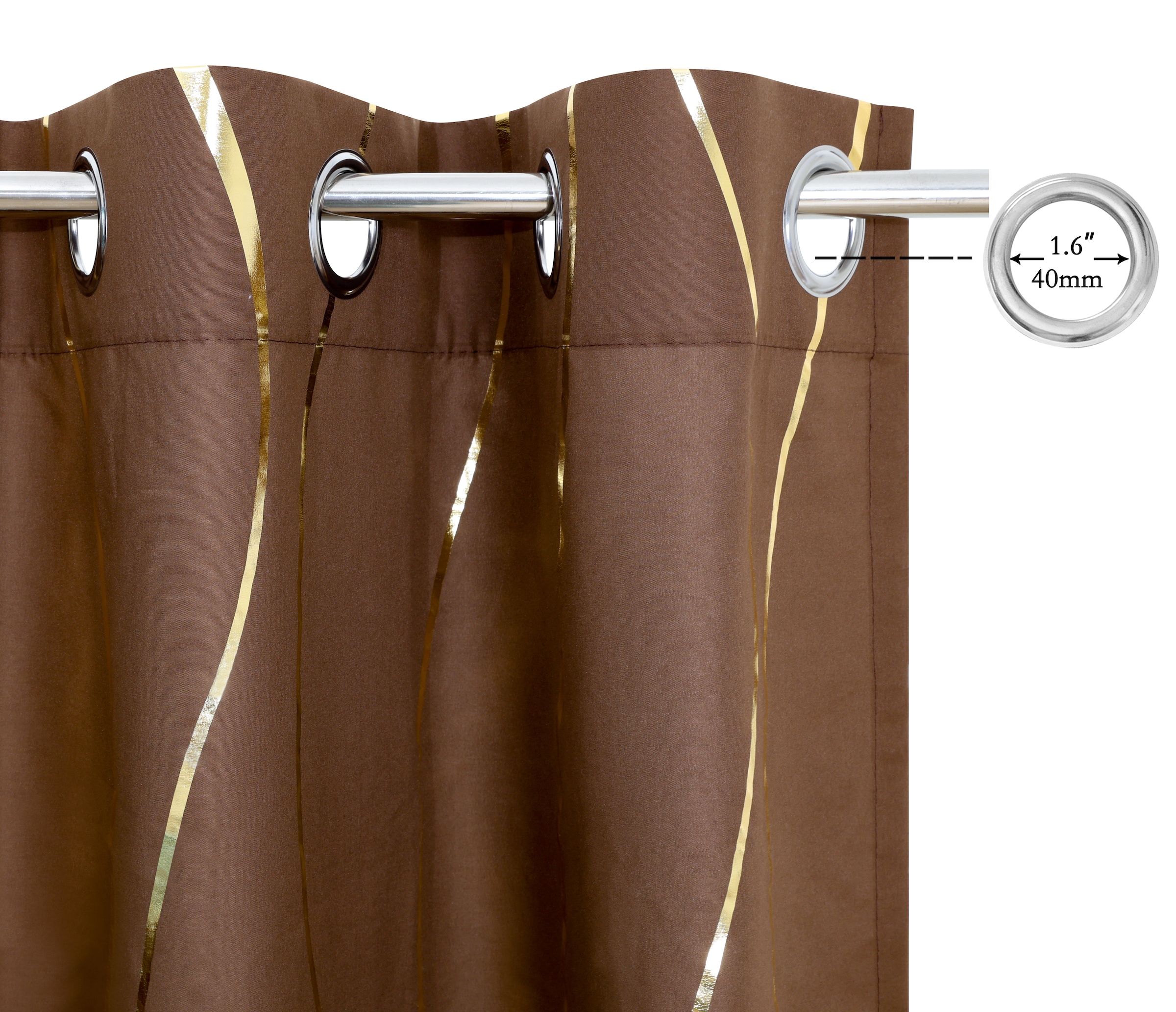 OTTO home Gardine »Quinnton« Ösen 2 Stk. tlg. Blickdicht, 2er-Set, Ösen- Aufhängung, Metallic-Akzente