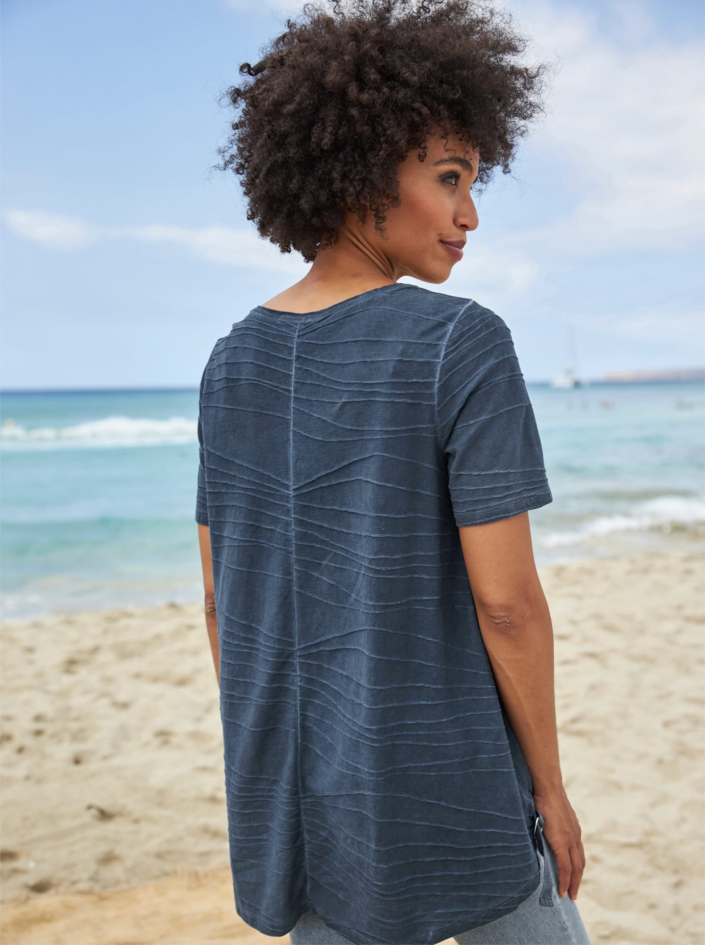 heine Rundhalsshirt »Longshirt«, (1 tlg.)