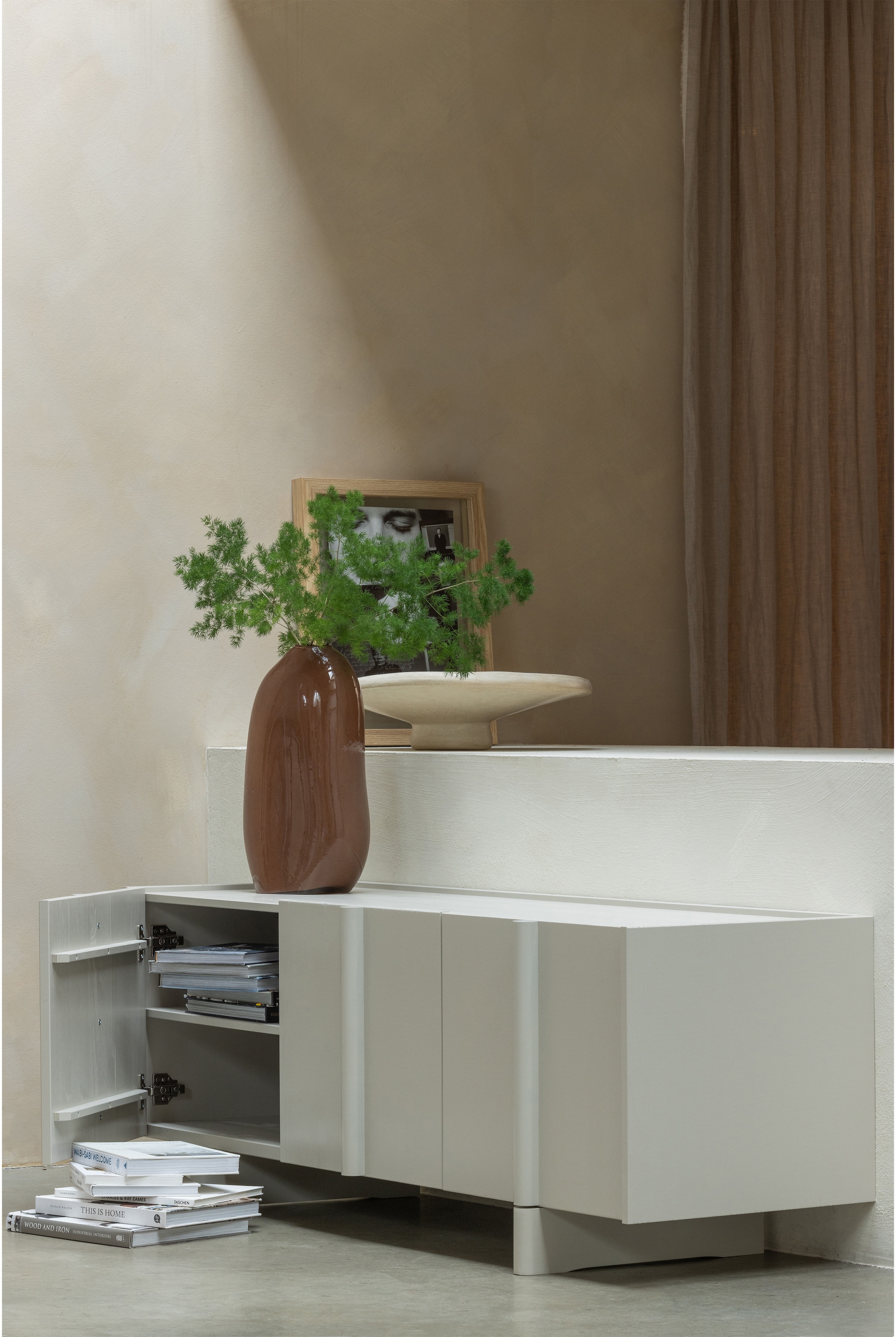 WOOOD Lowboard »Nook TV-Kommode, TV-Möbel Breite 152 CM« Basu-Kollektion von WOOOD mit skandinavischem Design und FSC®