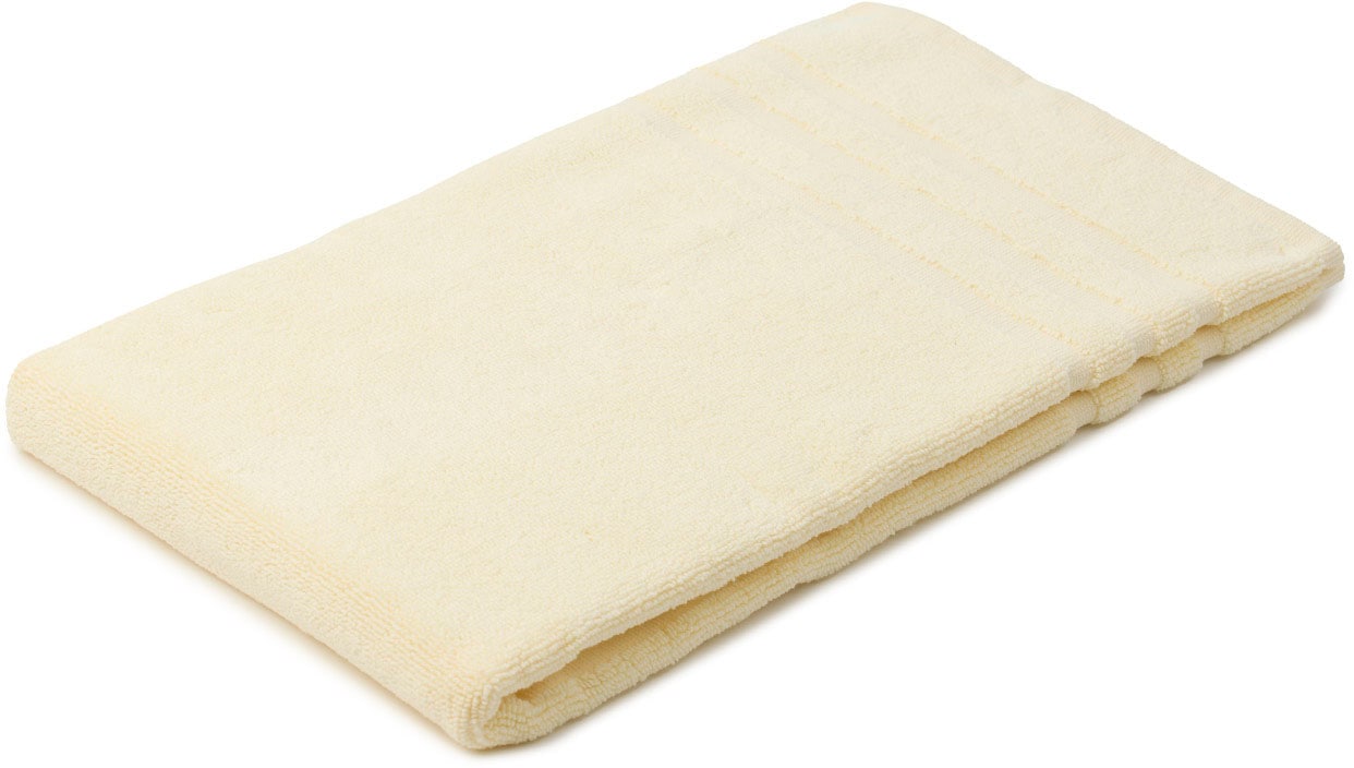 Gözze Badematte »Monaco 0,8« Höhe 5 mm beidseitig nutzbar | fußbodenheizungsgeeignet Badteppich, Frottier-Qualität, Uni Farben, mit Bordüre