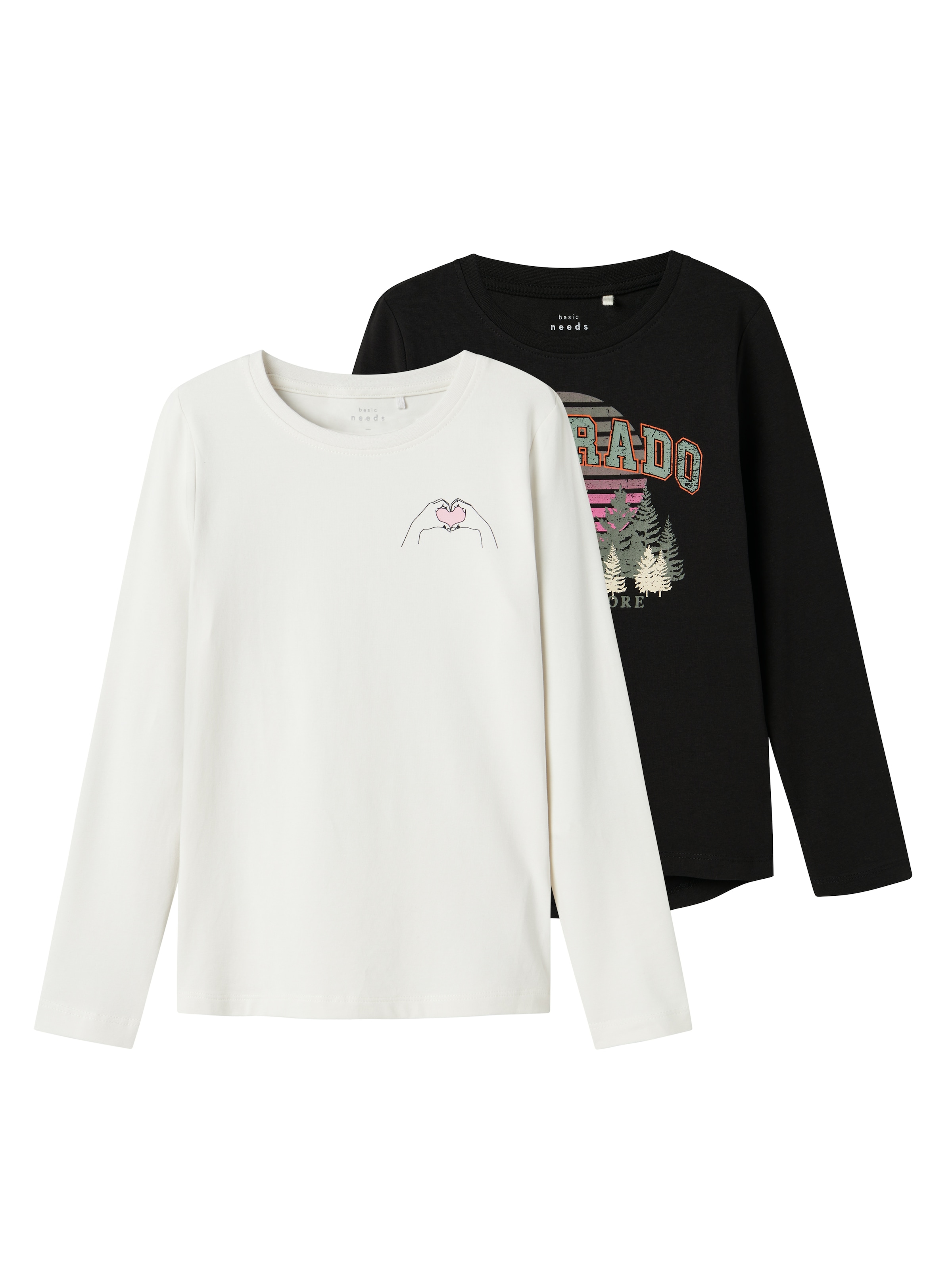 Name It Langarmshirt »NKFVIX 2P LS TOP«, (Packung, 2er-Pack)