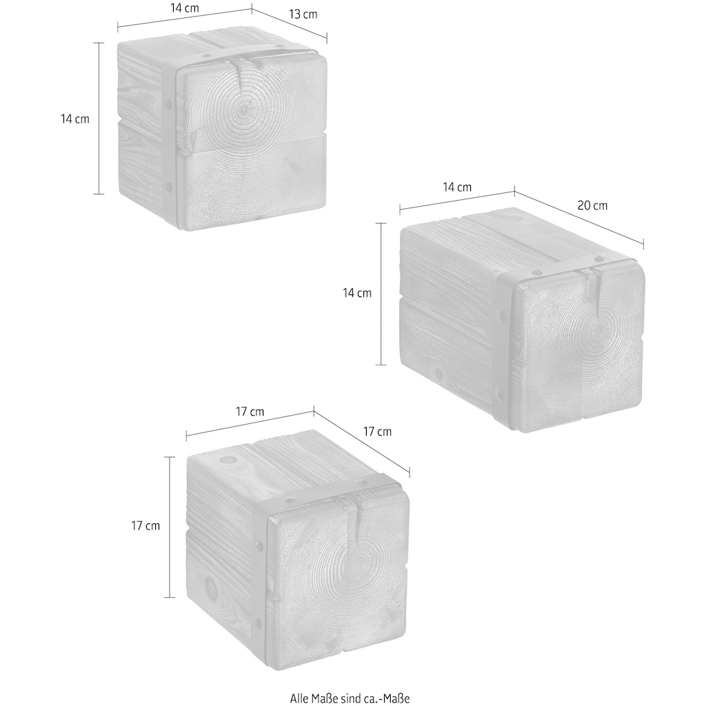 Home affaire Wandregal »Holzpfeiler«, (3 St.)