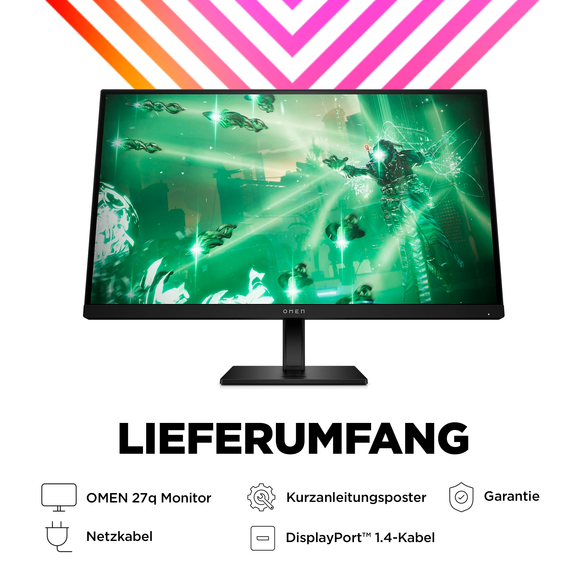 HP Gaming-Monitor »OMEN 27q (HSD-0156-A)«, 68,6 cm/27 Zoll, 2560 x 1440 px, QHD, 1 ms Reaktionszeit, 165 Hz