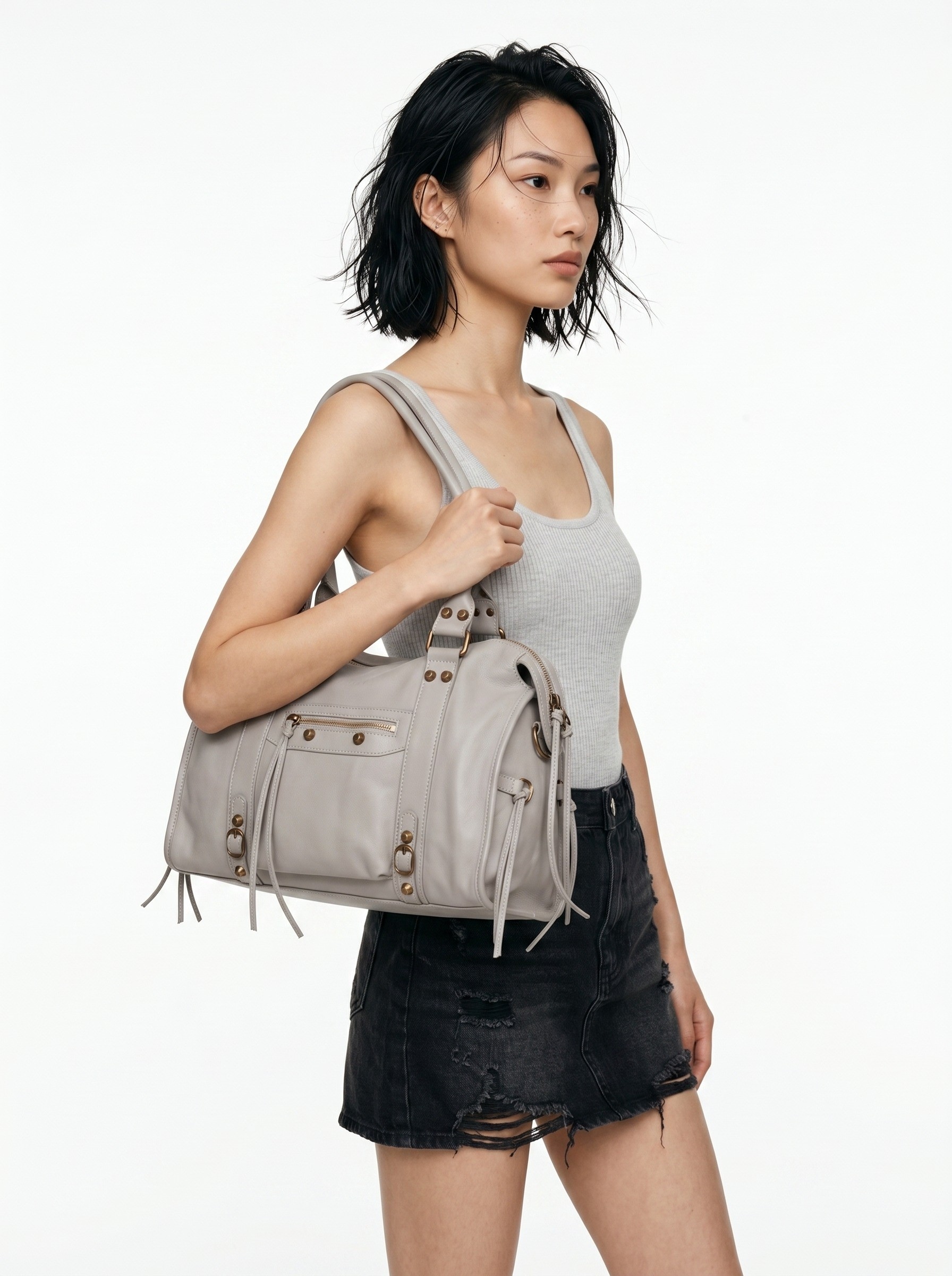 forty° Shopper echt Leder, Made in Italy