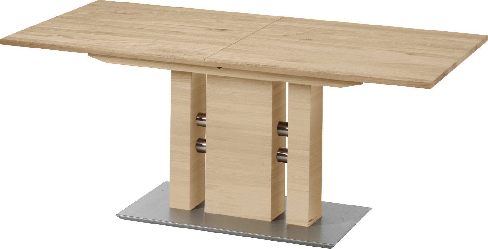 K+W Komfort & Wohnen Esstisch »5030«, Funktionstisch mit Synchronauszug, Massivholz,2 Breiten wählbar