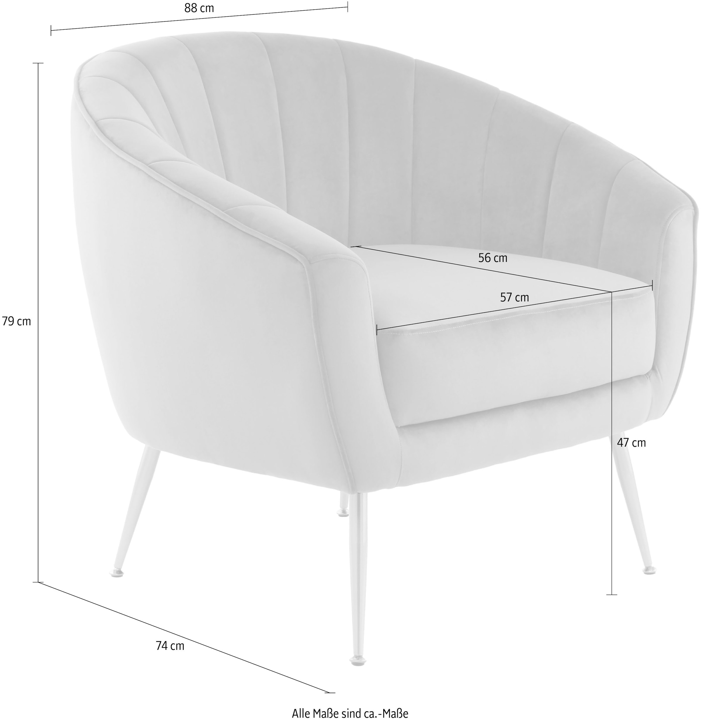 Kayoom Cocktailsessel »Doreen«, Angesagtes 1-Sitzer-Sofa, Mini Sofa auch passend für kleine Räume