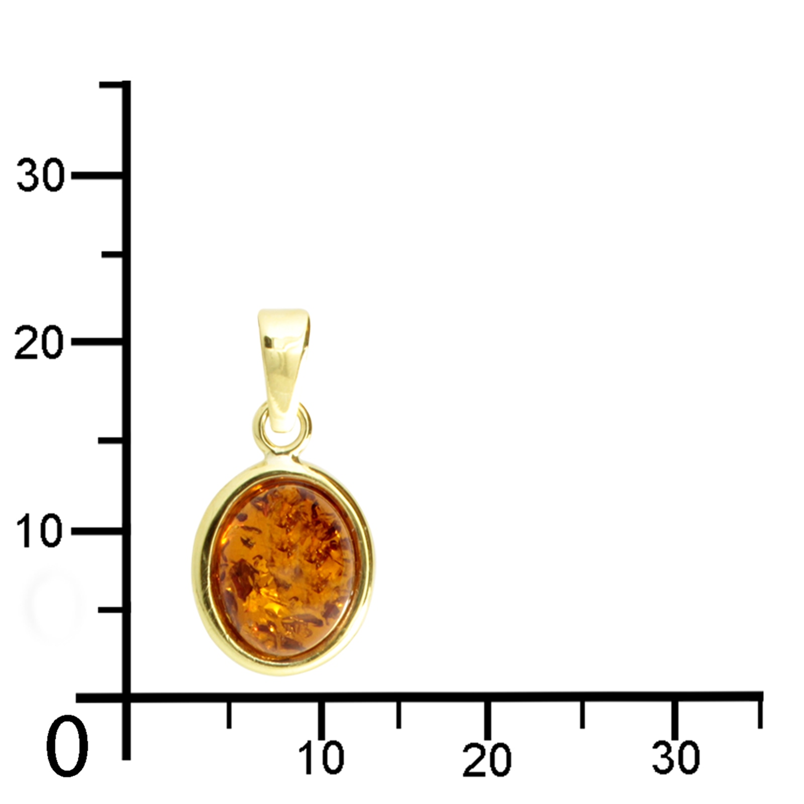 OSTSEE-SCHMUCK Kettenanhänger »- Classic 10x8 mm - Gold 333/000 - Bernstein«