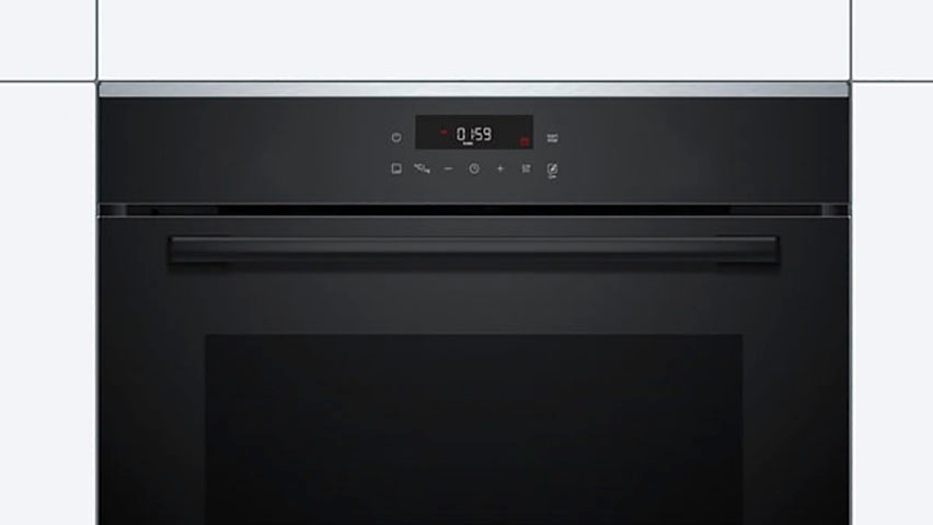 BOSCH Einbaubackofen »HBA272BB0«, 4, HBA272BB0, mit Teleskopauszug nachrüstbar, Pyrolyse-Selbstreinigung