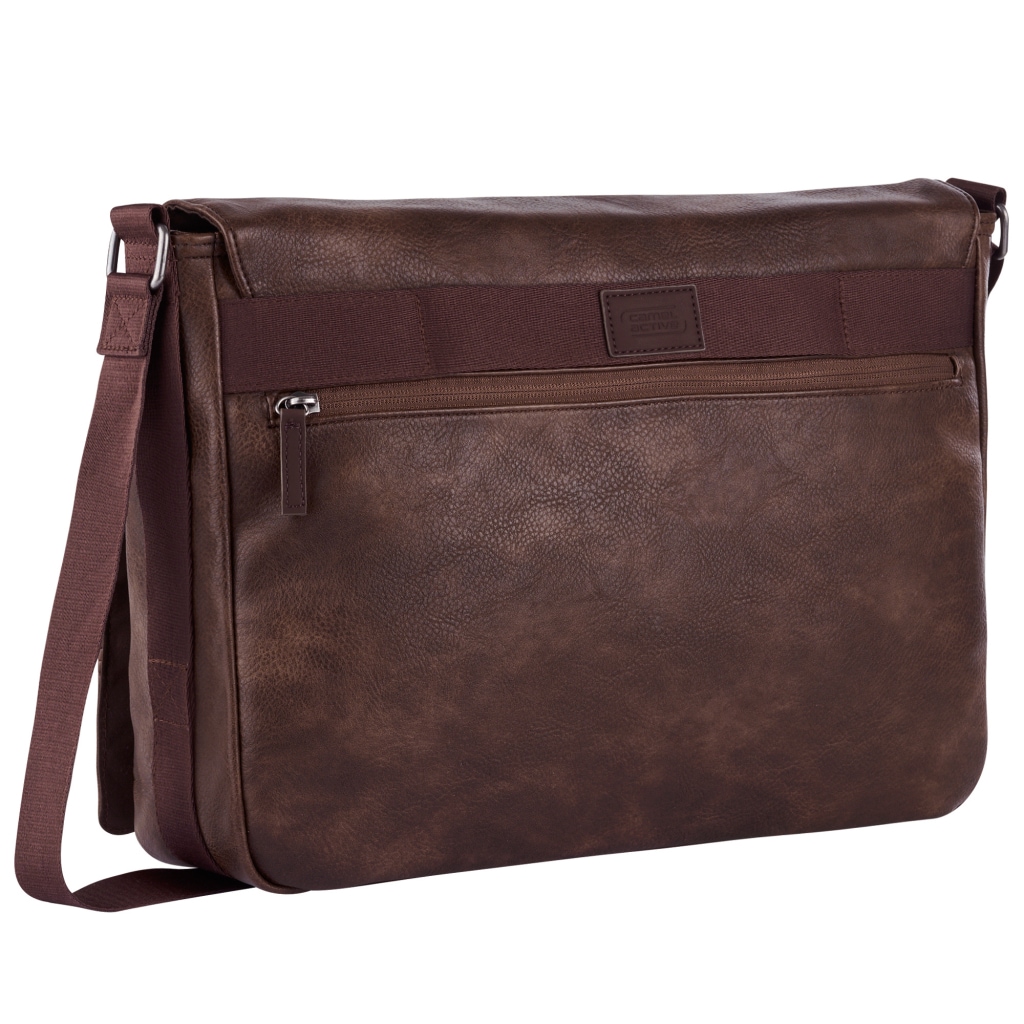 camel active Messenger Bag »Traces« aus Lederimitat, funktional mit vielen Fächern & hochwertigem Gurtband