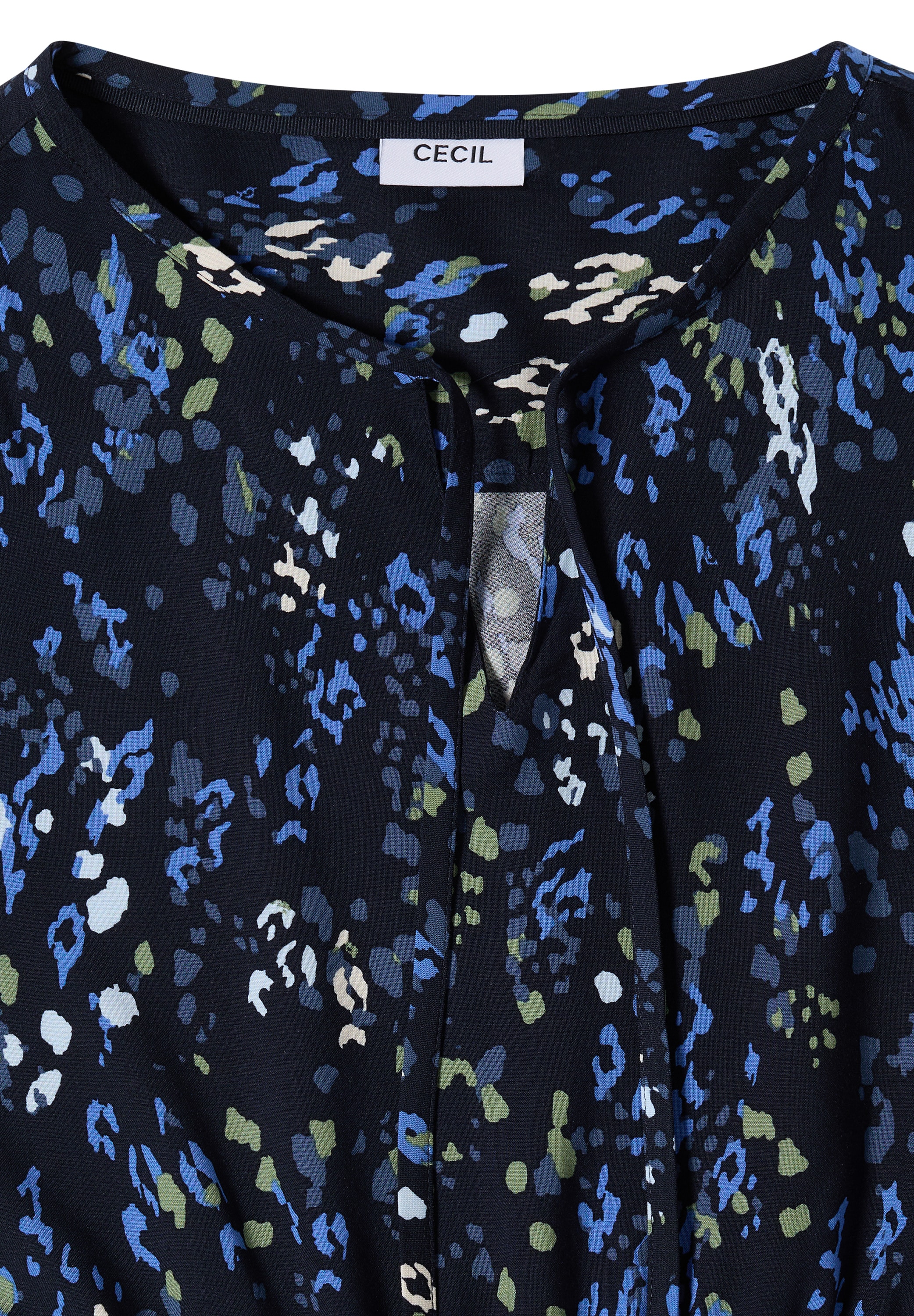 Cecil Midikleid Eingrifftaschen Sommerkleid, kleiner V-Ausschnitt, mit Eingrifftaschen