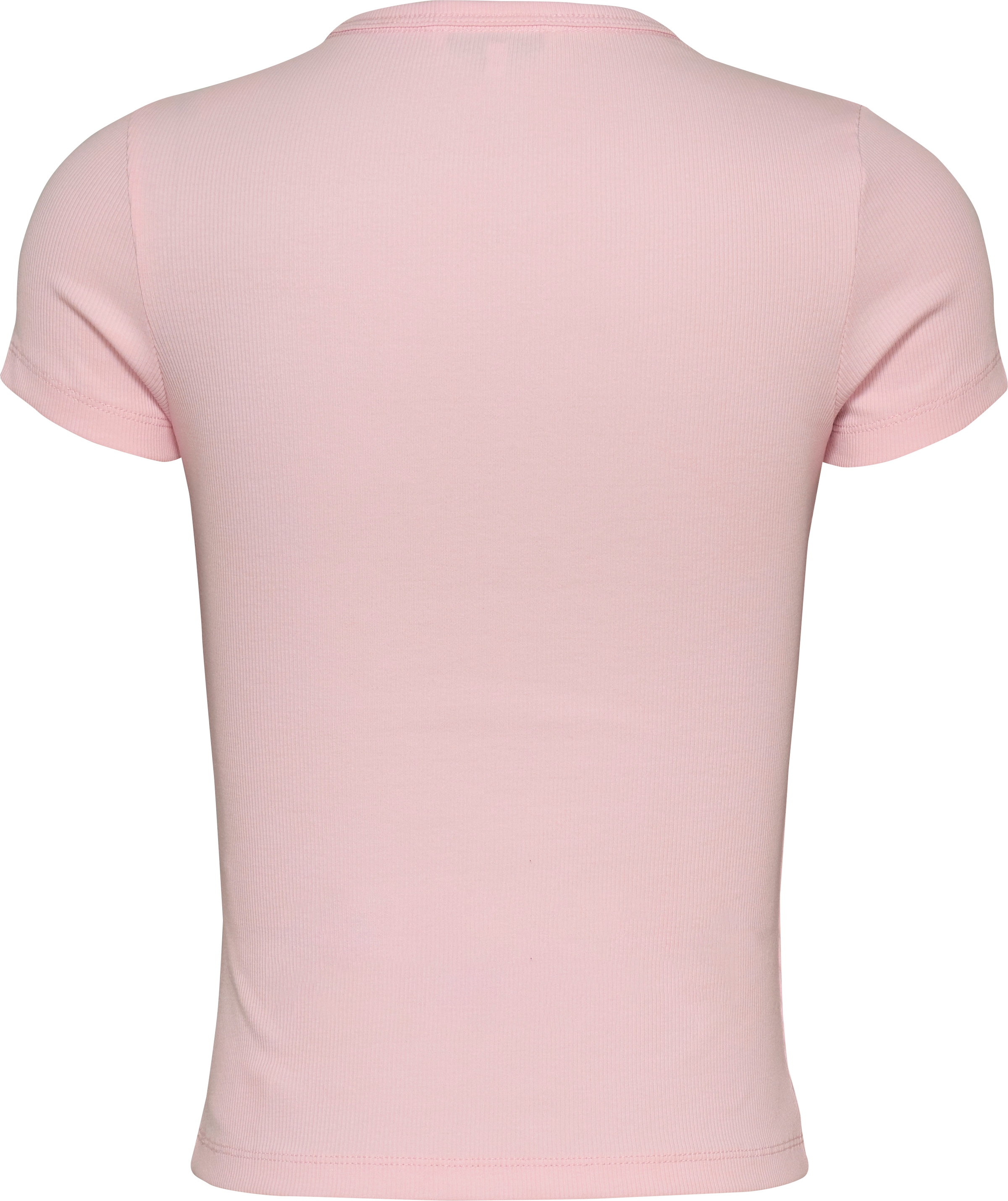 Tommy Jeans T-Shirt »TJW SLIM BADGE RIB TEE«, in Rippoptik