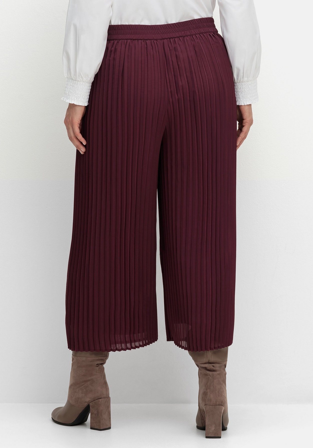 Sheego 7/8-Hose »Weite Plisseehose mit Plissee-Falten und Stretchbund«