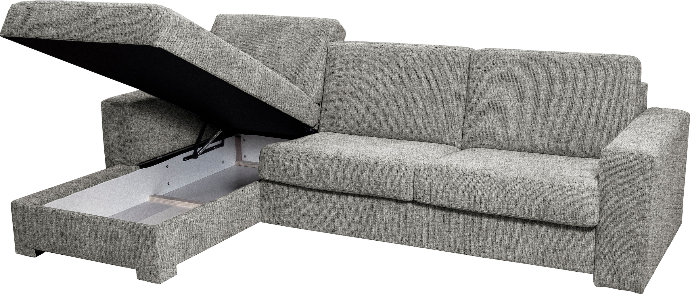 Home affaire Ecksofa »Roma "M" Matratzenhöhe 14 cm, Dauerschlaffunktion, mit Unterfederung,«, Liegemaße ca 143x198 cm, L-Form