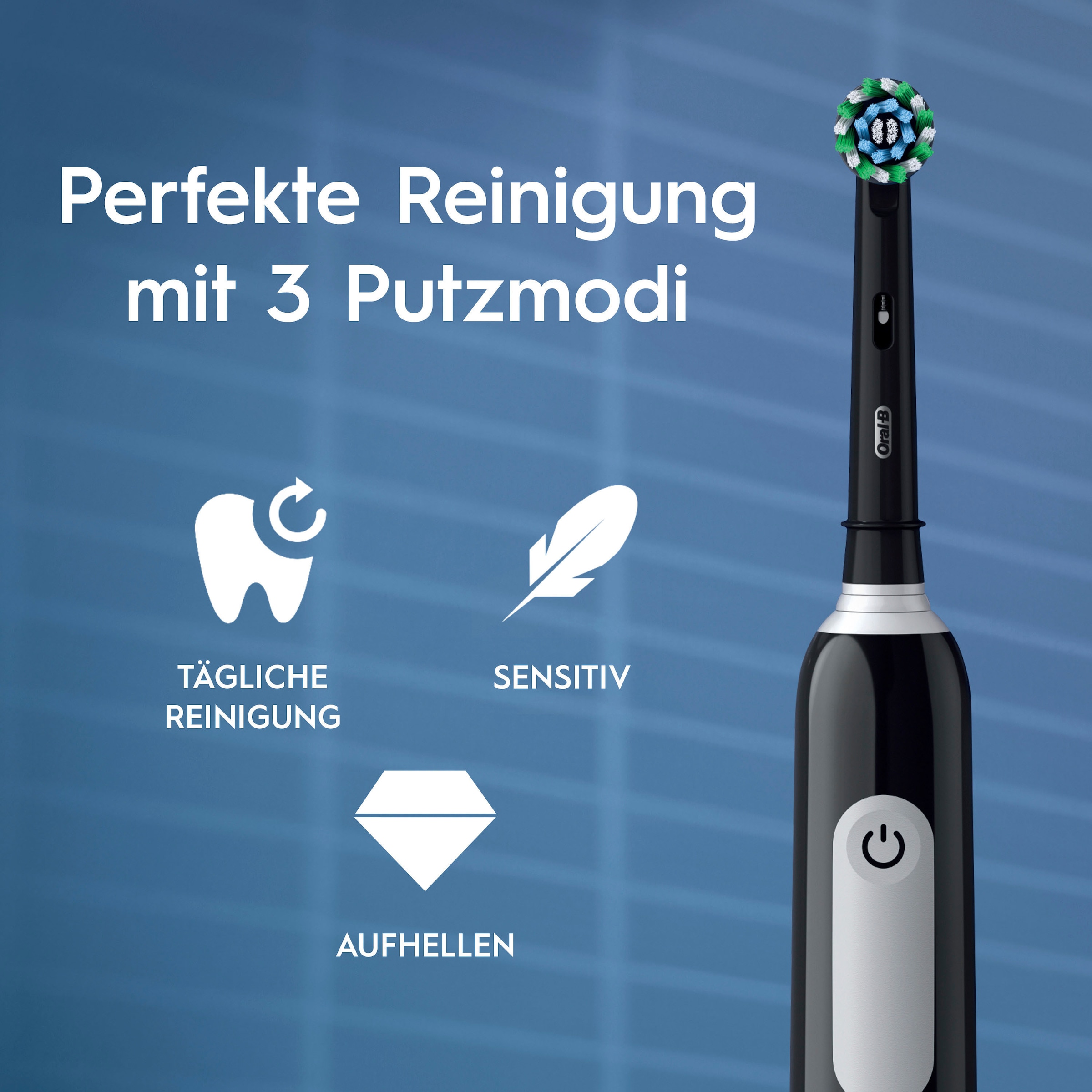 Oral-B Elektrische Zahnbürste »PRO Series 1 Doppelpack« 2 Stk. Aufsteckbürsten Drucksensor
