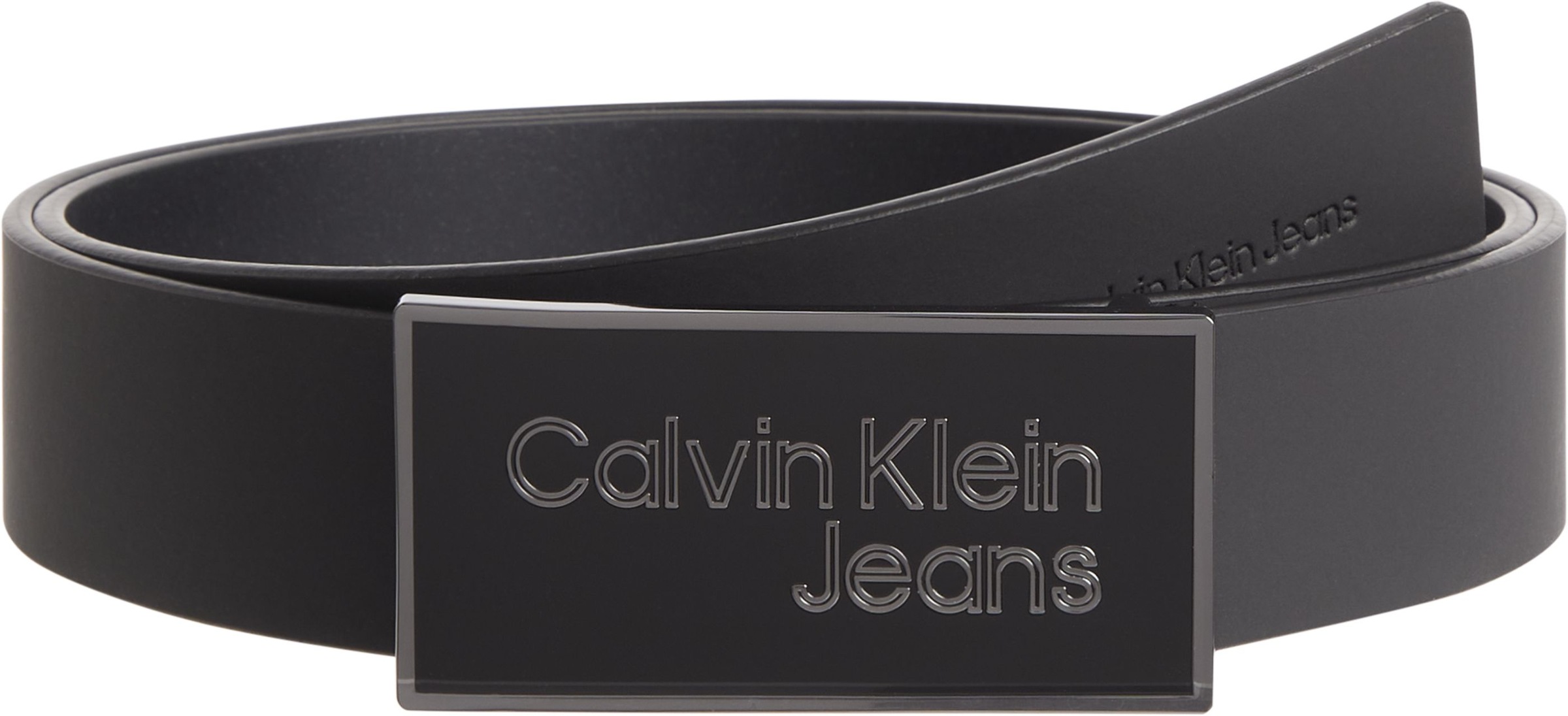 Calvin Klein Jeans Ledergürtel »LOGO PLAQUE LEATHER BELT 35MM«, mit Logoprägung und... kaufen