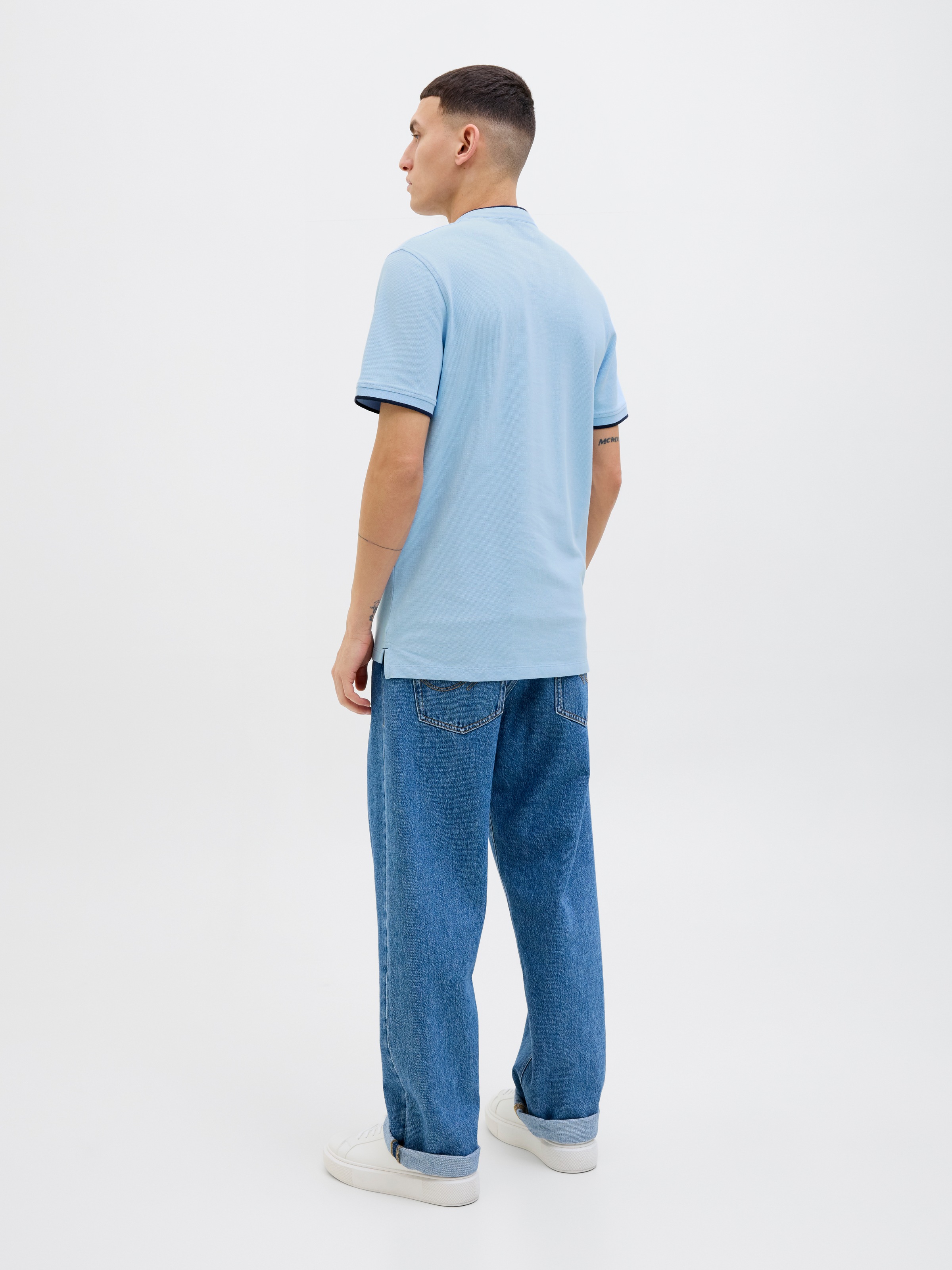 Jack & Jones Poloshirt »JJEPAULOS MAO POLO«, mit Logo Stickerei