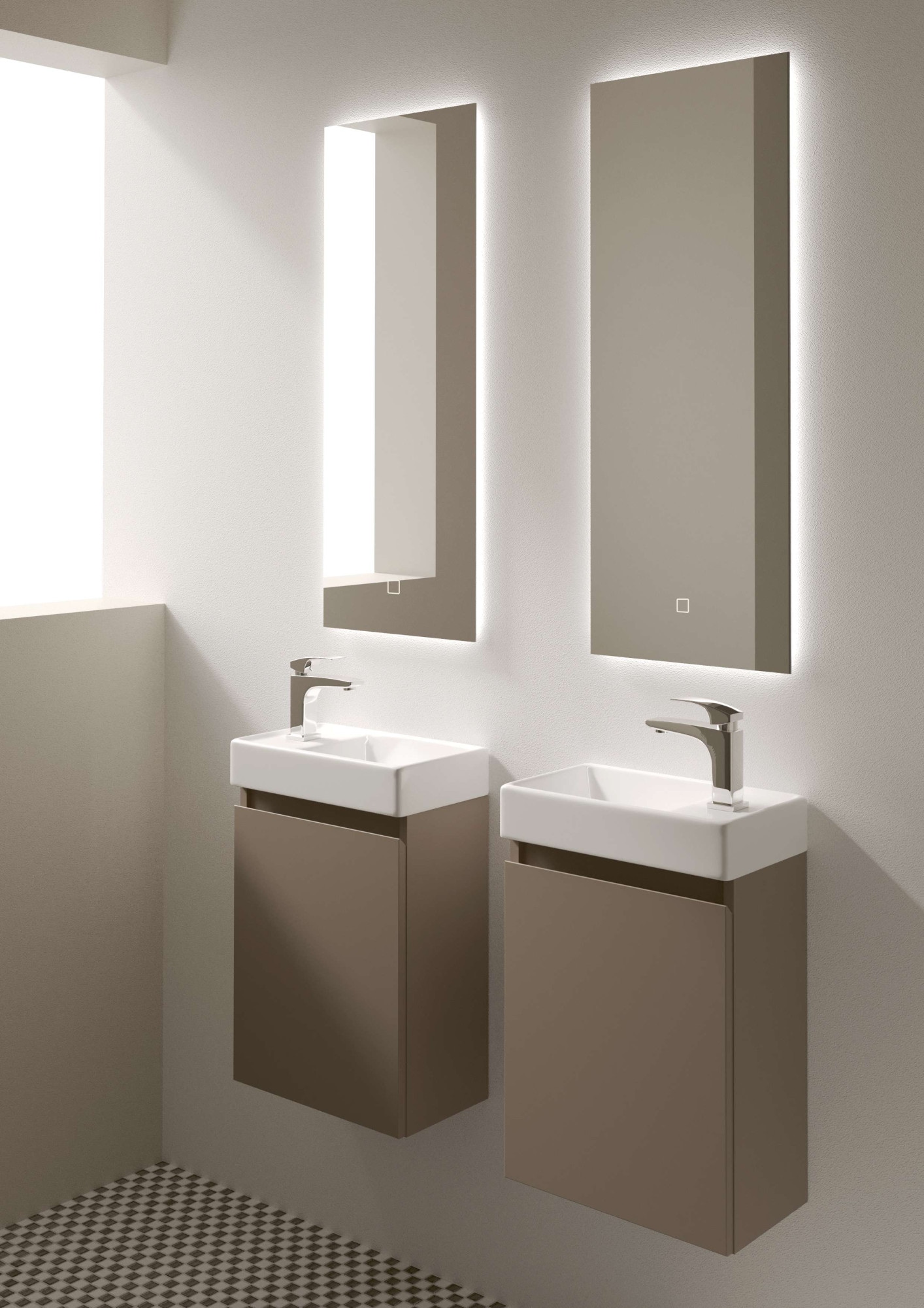 welltime Spiegel »Mini«, mit Ambiente LED Licht, Breite 36 cm, FSC®-zertifiziert