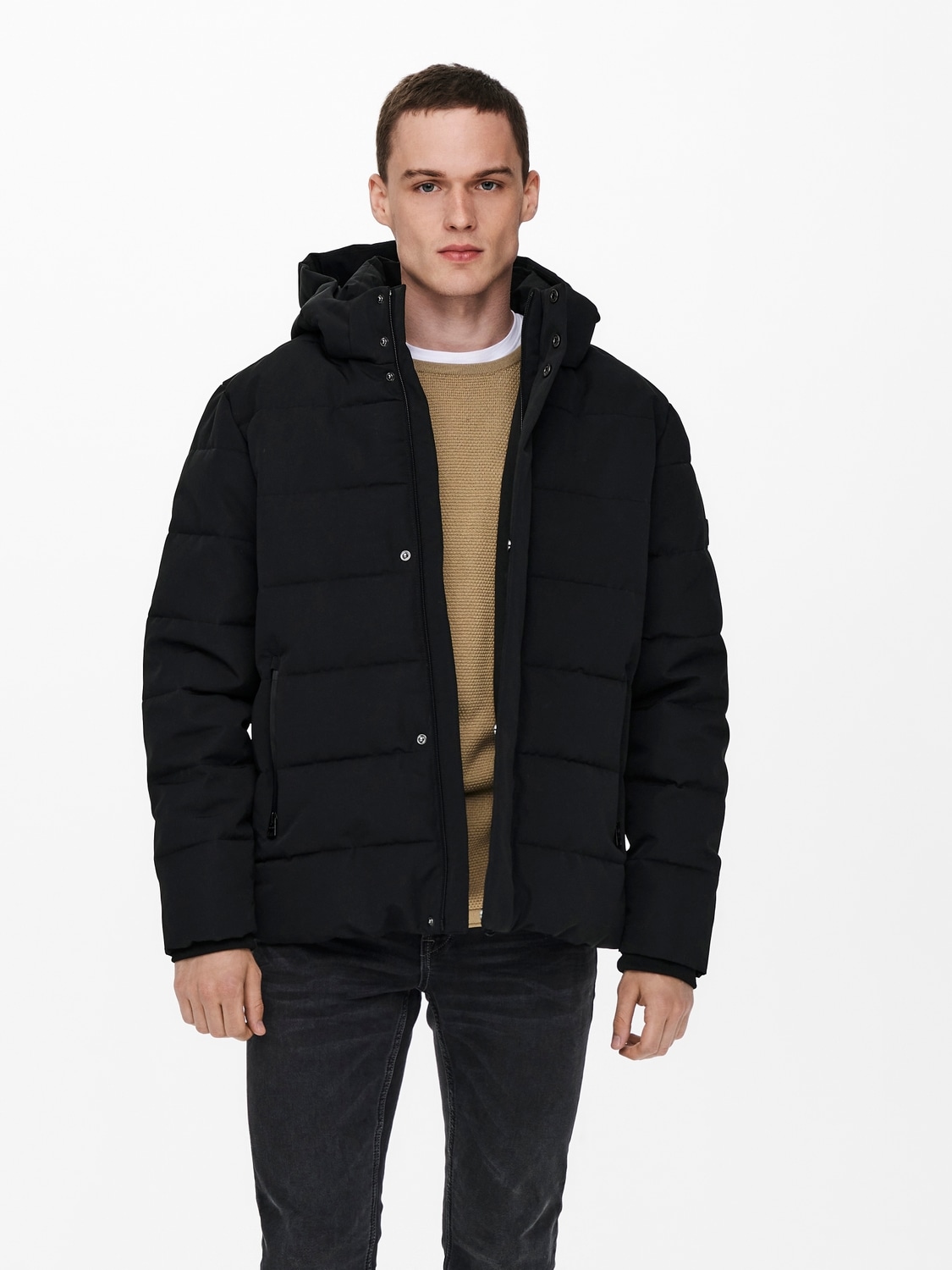 Steppjacke »ONSCAYSON PUFFA OTW NOOS«, mit Kapuze