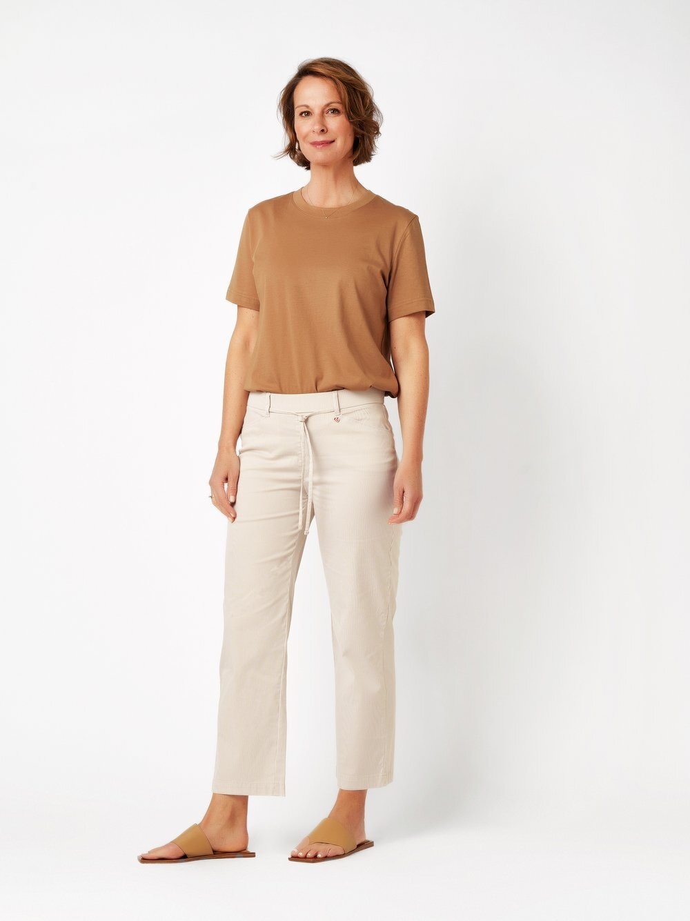 Relaxed Palazzohose »Scarlet 3/4«  mit dezenten Streifen