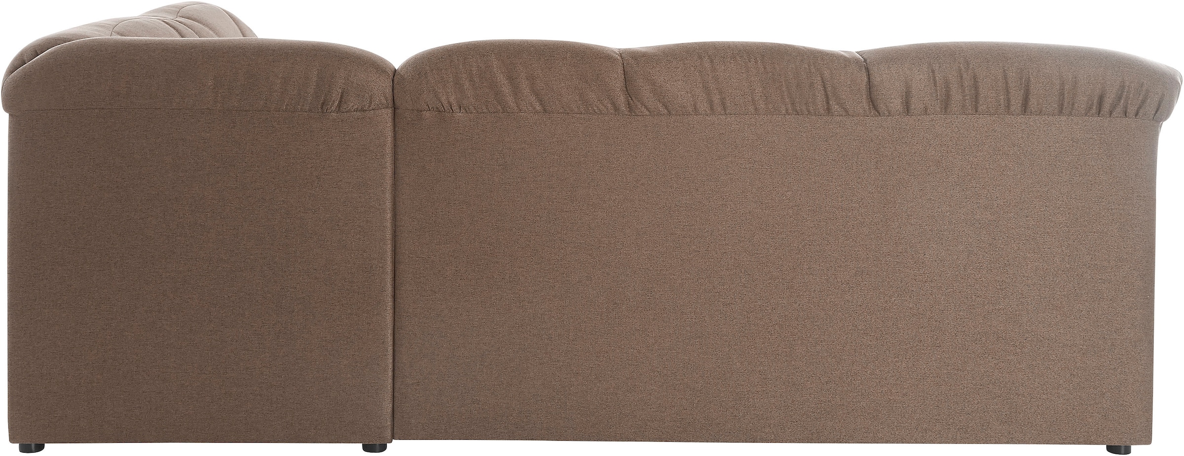 DOMO collection Ecksofa »Pegnitz, zeitlose und elegante Rückensteppung, Breite 246cm, L-Form« wahlweise mit Bettfunktion