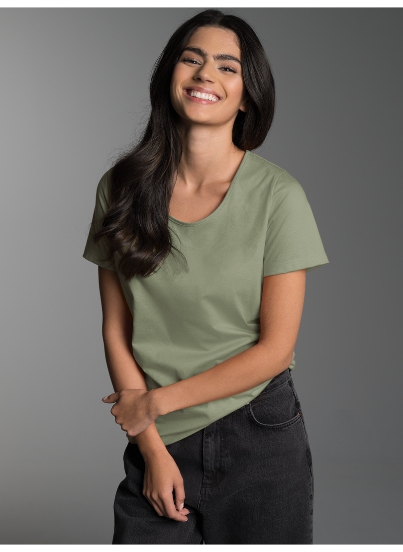 Trigema T-Shirt »TRIGEMA Damen T Shirt aus Biobaumwolle« 1
