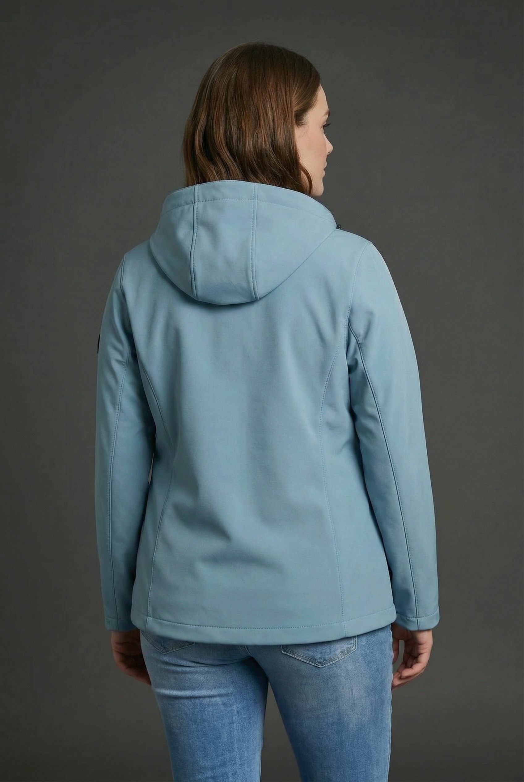 Polarino Softshelljacke mit Kapuze für den Übergang,  aus Softshell,  wasserabweisend,  winddicht