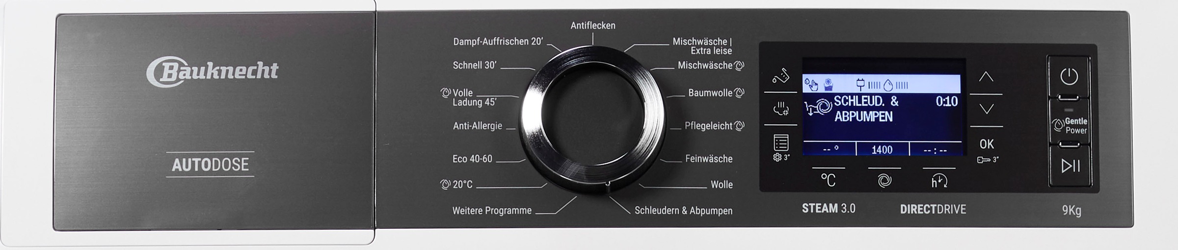 BAUKNECHT Waschmaschine »B8 W946WB DE«, 9 kg, 1400 U/min, AutoDose, 4 Jahre Herstellergarantie