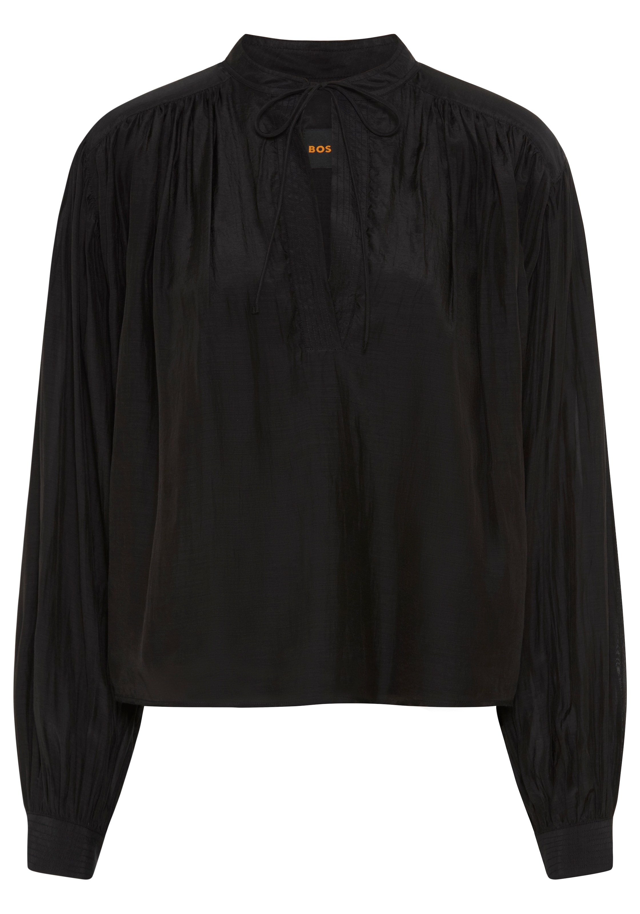 BOSS ORANGE Langarmbluse »Bellis Premium Damenmode« mit eleganten Raffungen