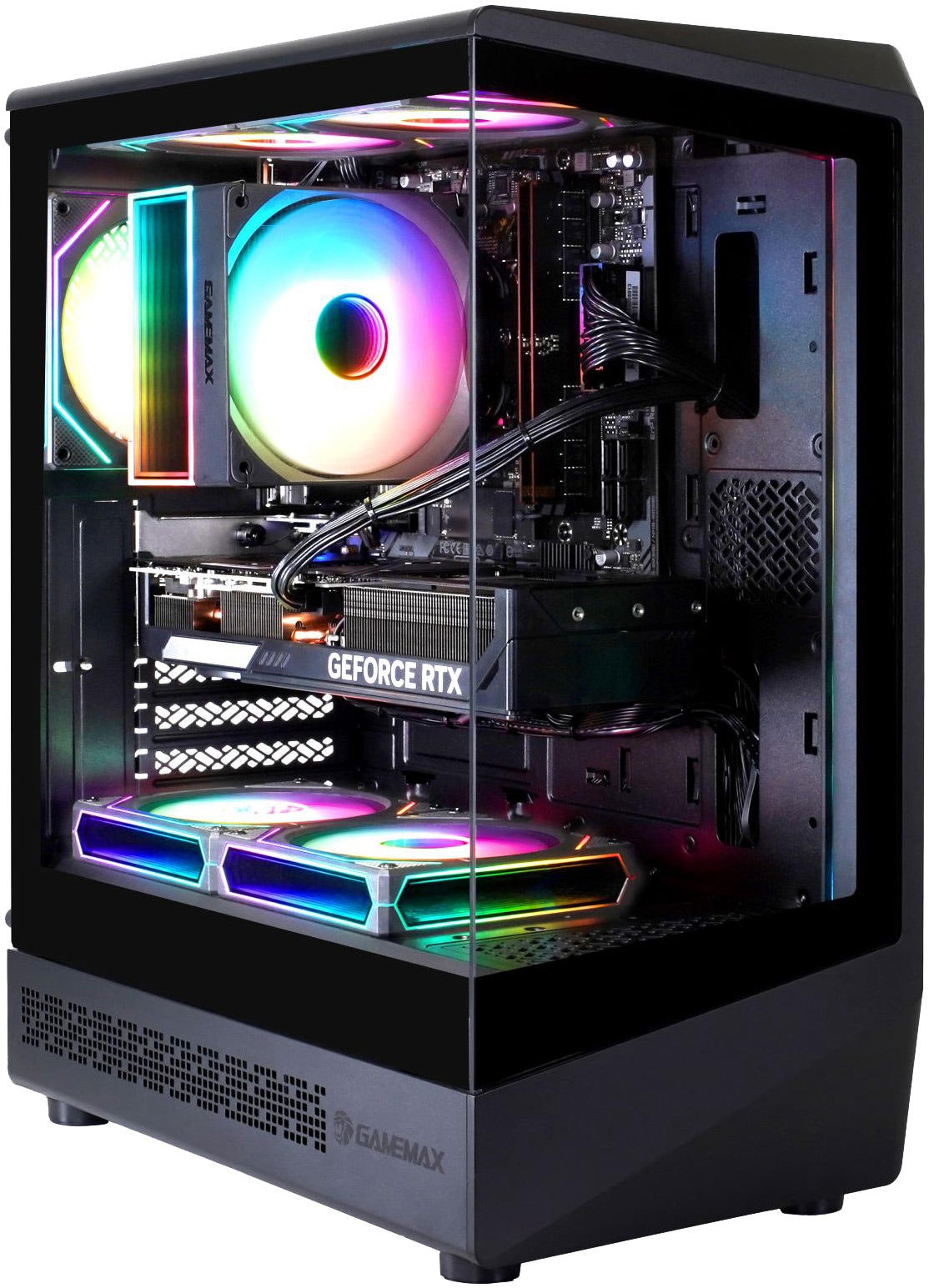 GAMEMAX Gaming-PC-Komplettsystem »GigaDeal VISTA COC AB 2791 Ryzen 5 7500F 16GB DDR5 1TB SSD RTX 5070« 32 ″ AMD Ryzen 5 GeForce RTX™ 5070 16 GB RAM 1.000 GB SSD Windows 11, DDR5 RAM + Gigabyte GS32QCA LED-Monitor Curved, 80 cm 32"