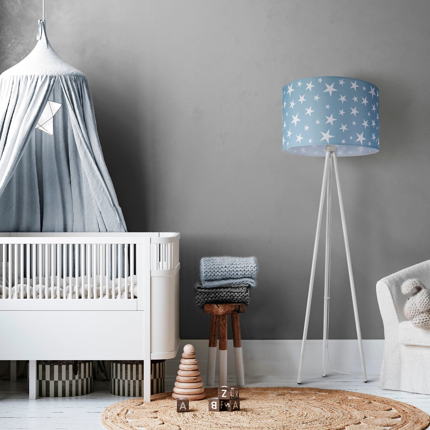 Paco Home Stehlampe »Trina Capri«, Leuchtmittel E27 | ohne Leuchtmittel, Kinderlampe LED Kinderzimmer, Sternen-Motiv, Deko Stehleuchte E27
