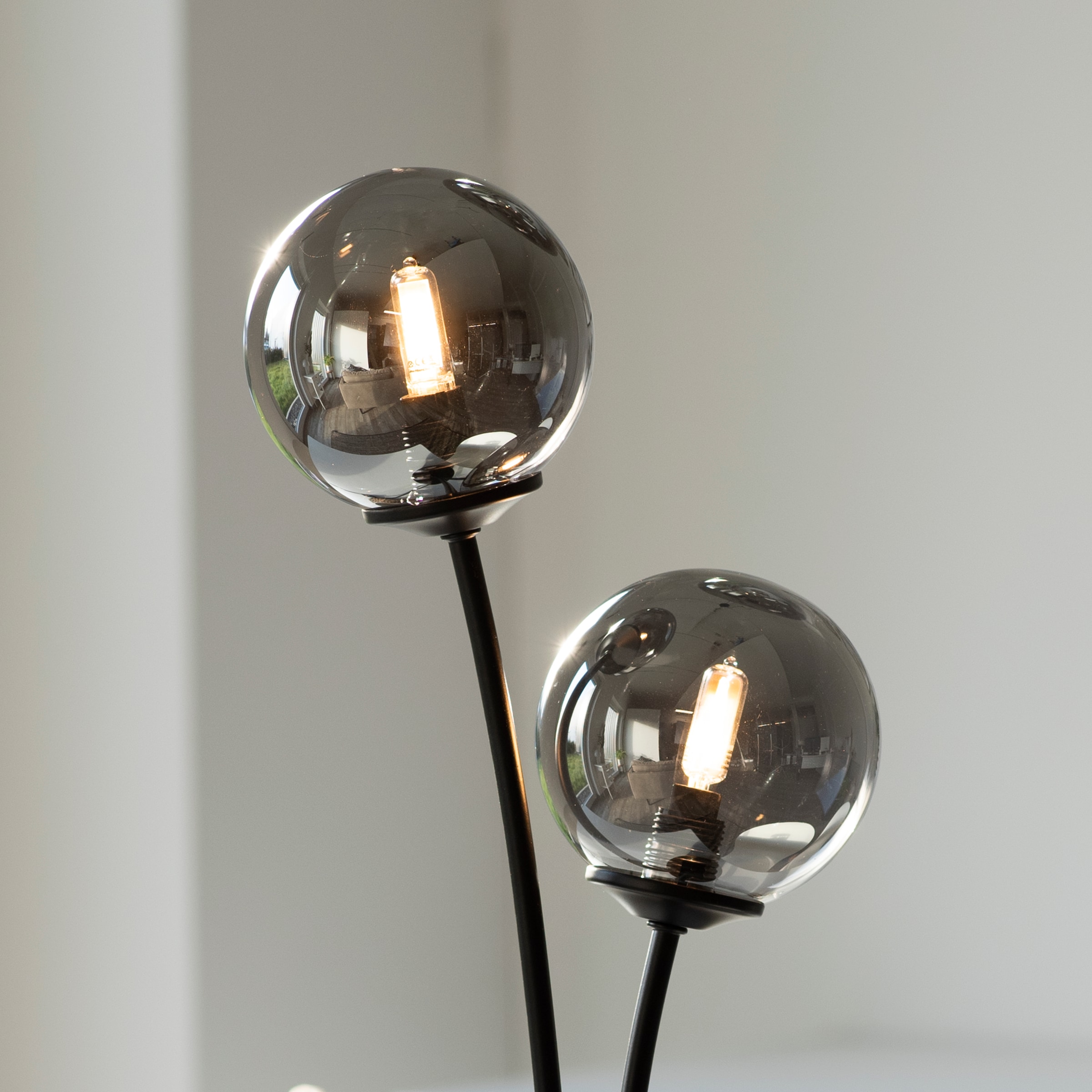 Paul Neuhaus LED Nachttischlampe »WIDOW«, 2 flammig-flammig, Schalter, Schnurschalter