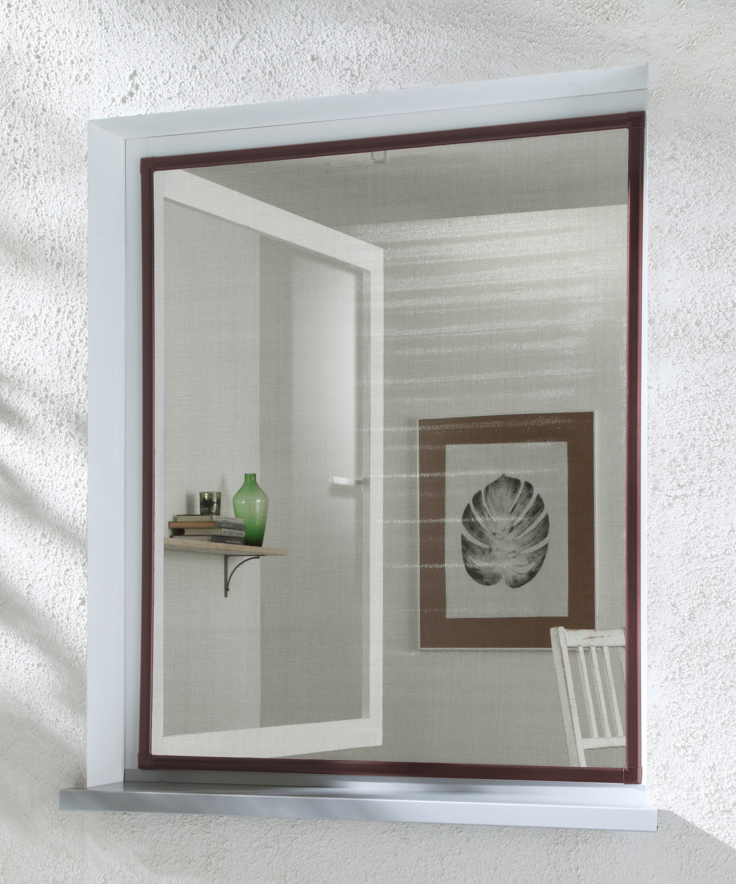 hecht international Insektenschutz-Fensterrahmen »Basic«, BxH: 120x140 cm, kürzbar