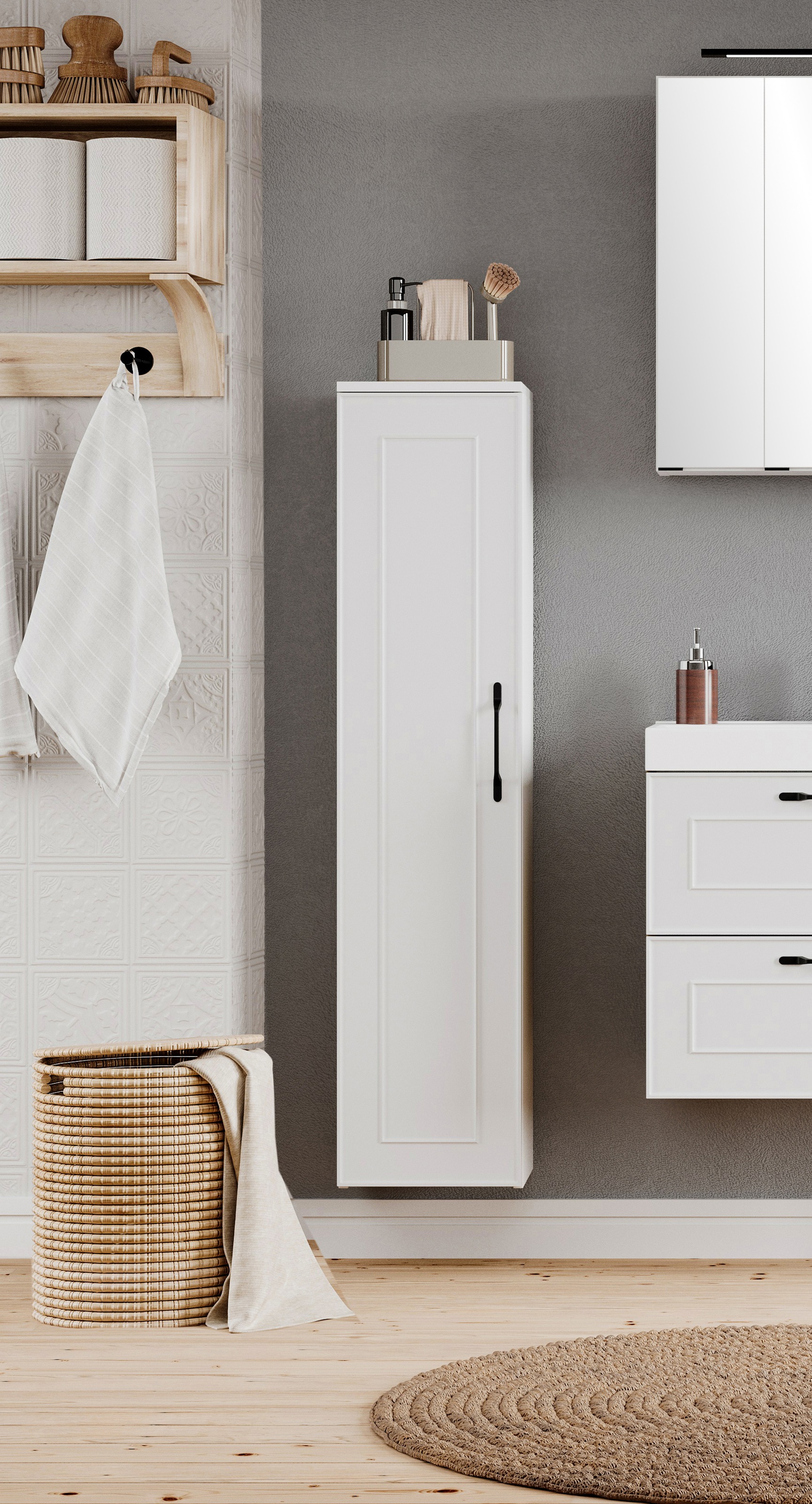 welltime Midischrank »CADIZ, gedämpfte Scharniere«