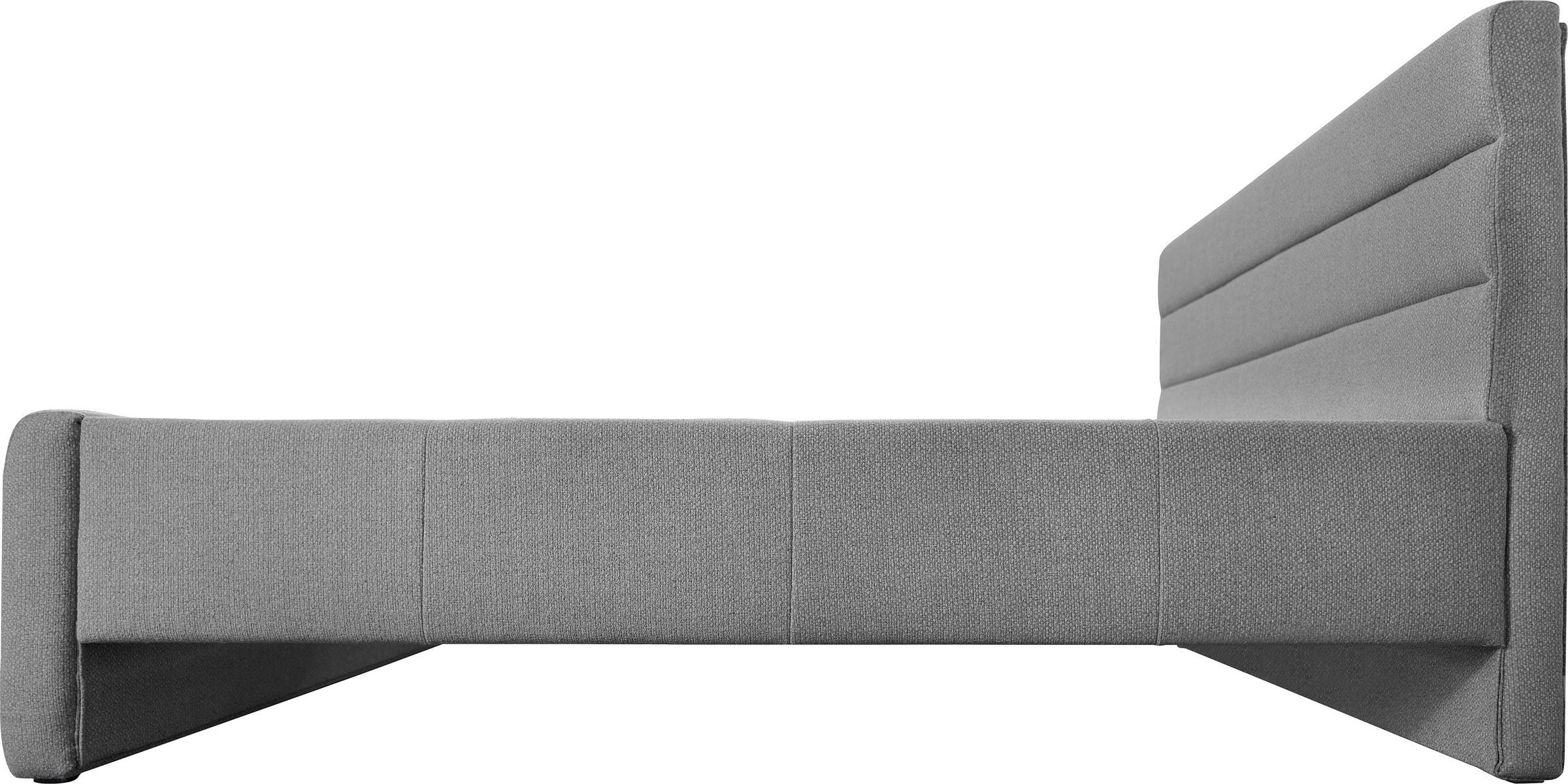 OTTO products Polsterbett »Merrit«, Quernaht im Kopf- und Fußteil, in 5 Breiten, auch in 220 cm Länge