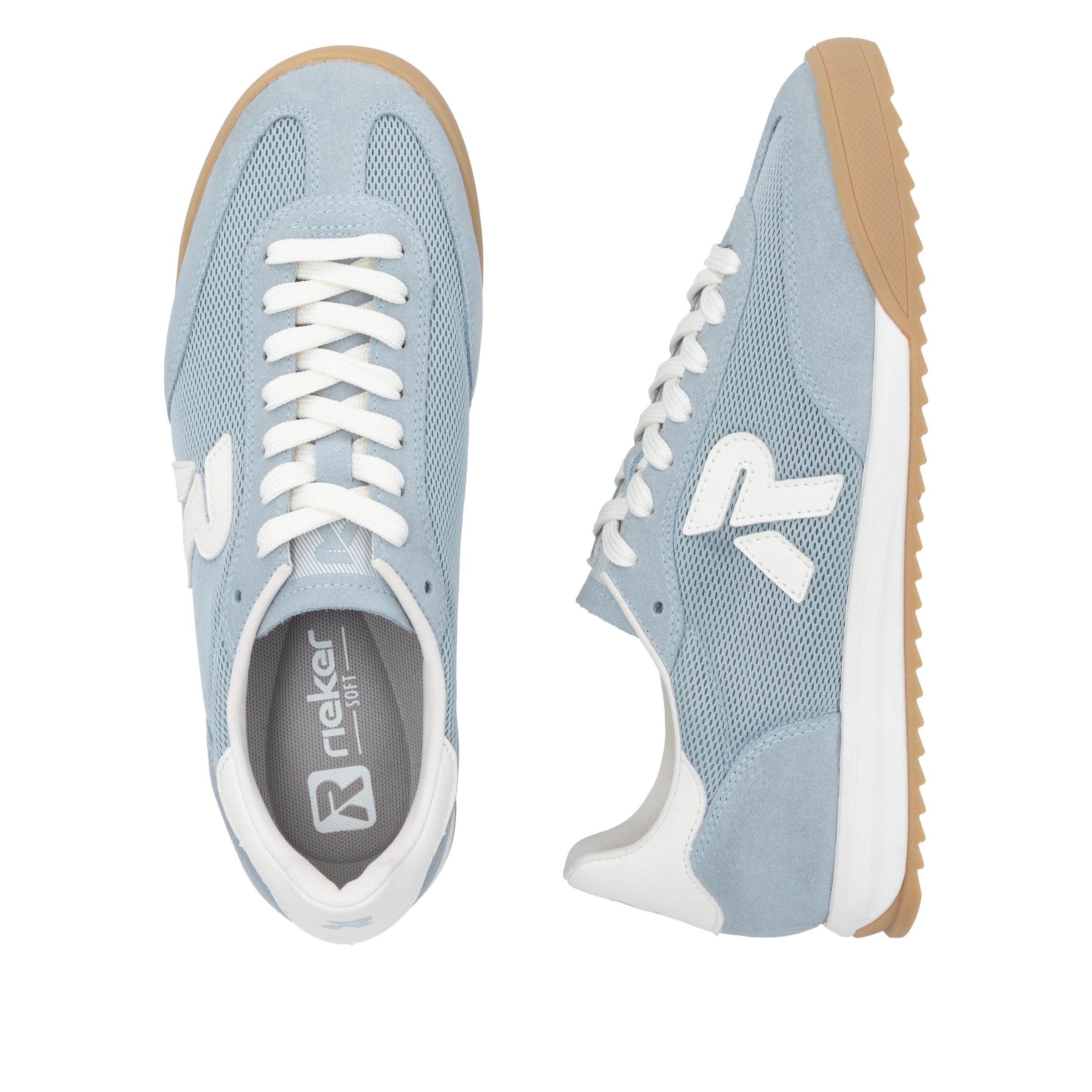 RIEKER Sport Sneaker  Sportschuh, Schnürschuh, Halbschuh mit gepolstertem Schaftrand