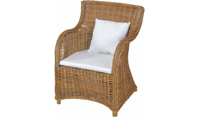 Home affaire Rattanstuhl, aus handgeflochtenem Rattan und großer Sitzschale, Breite 62 cm kaufen