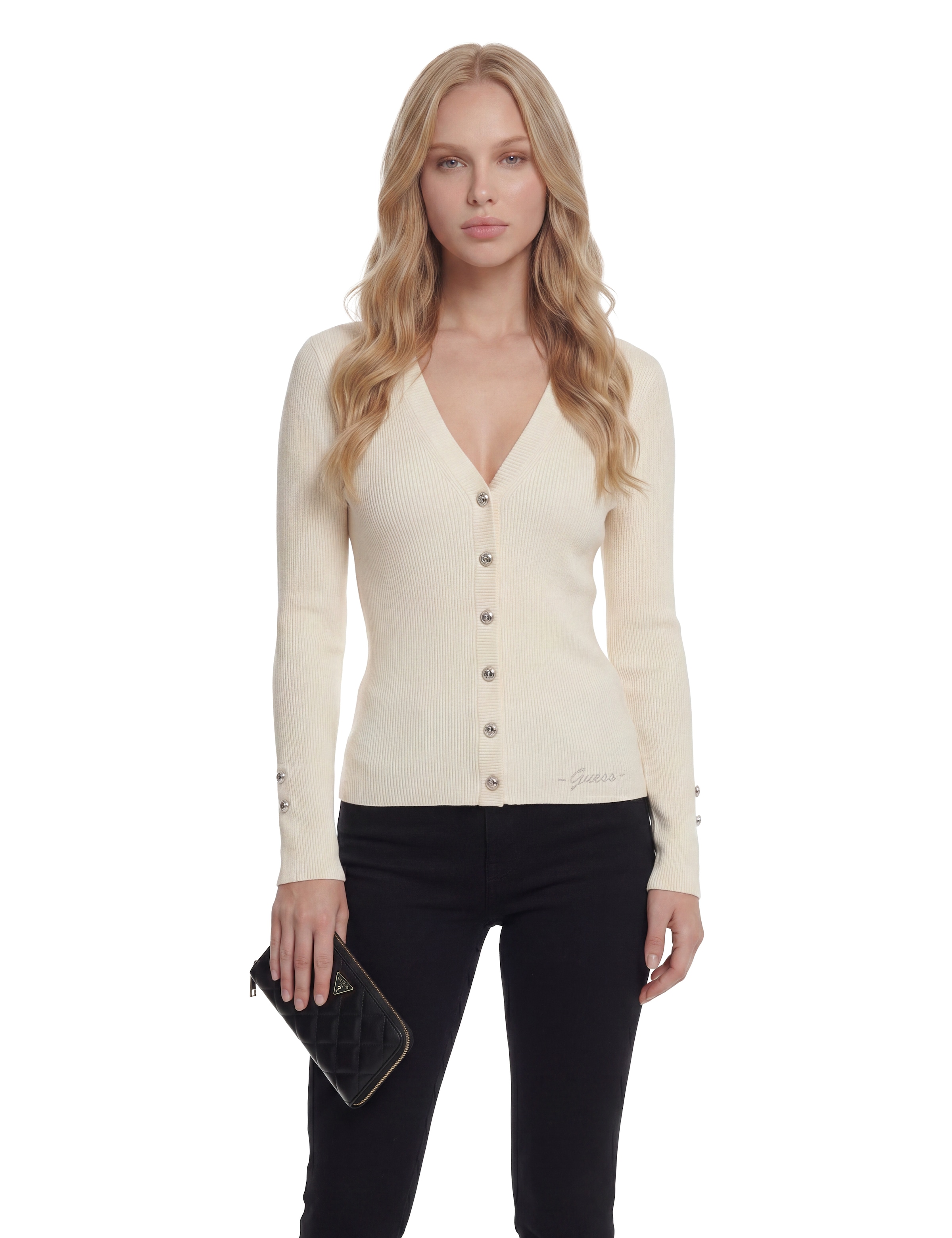 Guess Geldbörse »JULIET SLG LARGE ZIP AROUND« Damen Geldbeutel mit zusätzlichem Reißverschluss-Rückfach