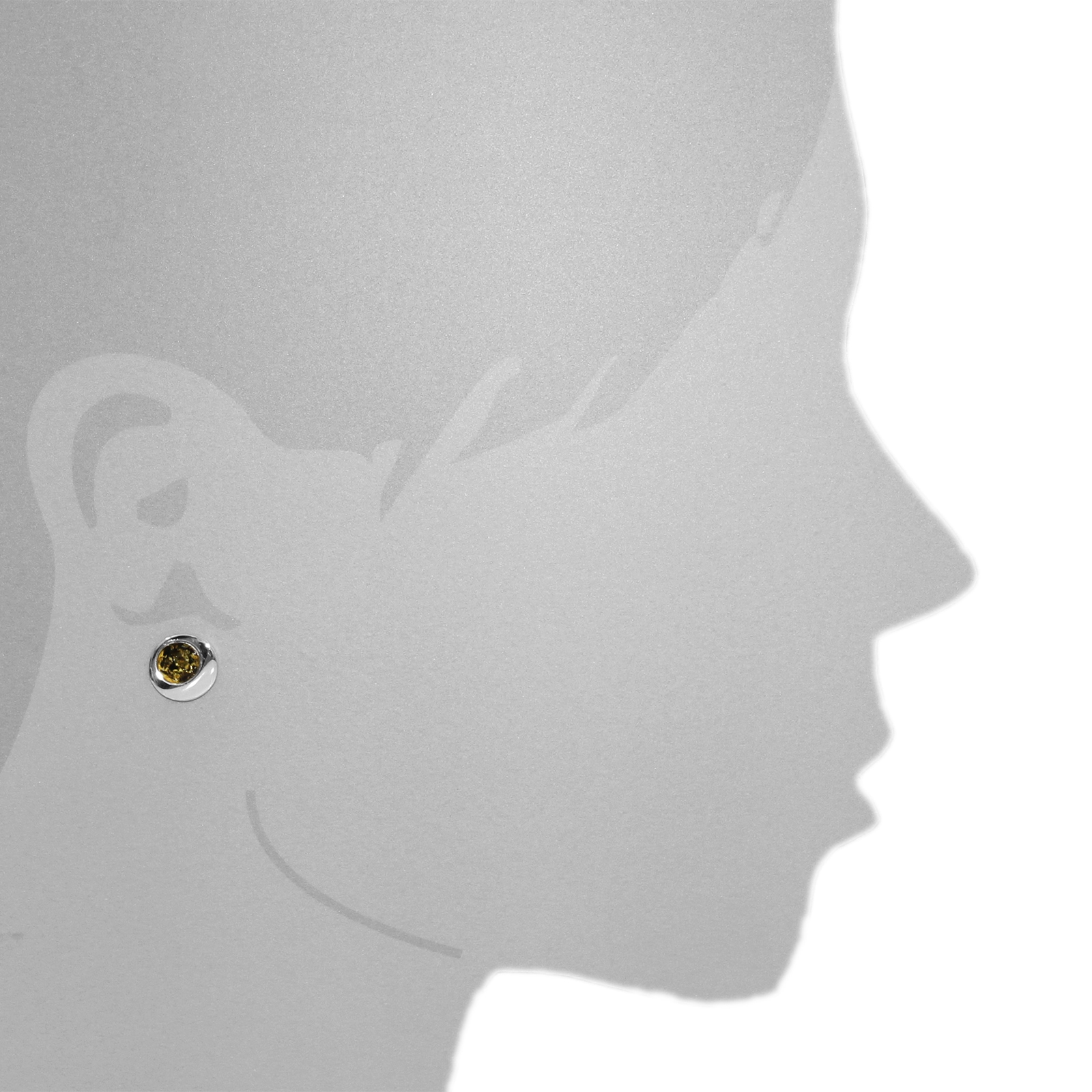 OSTSEE-SCHMUCK Paar Ohrstecker »- Alina - Silber 925/000 - Bernstein«