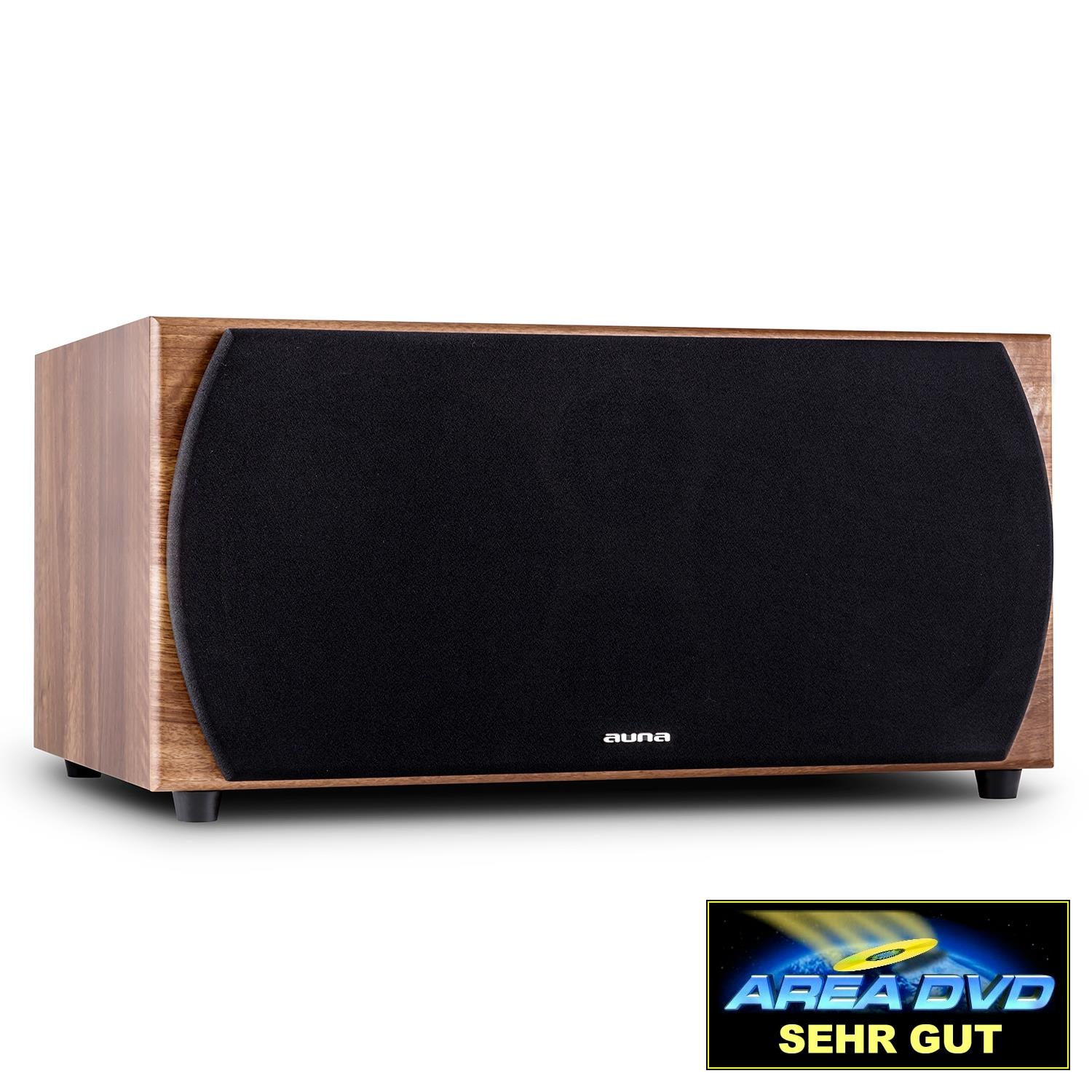 Auna Aktiv-Subwoofer 500W walnuss