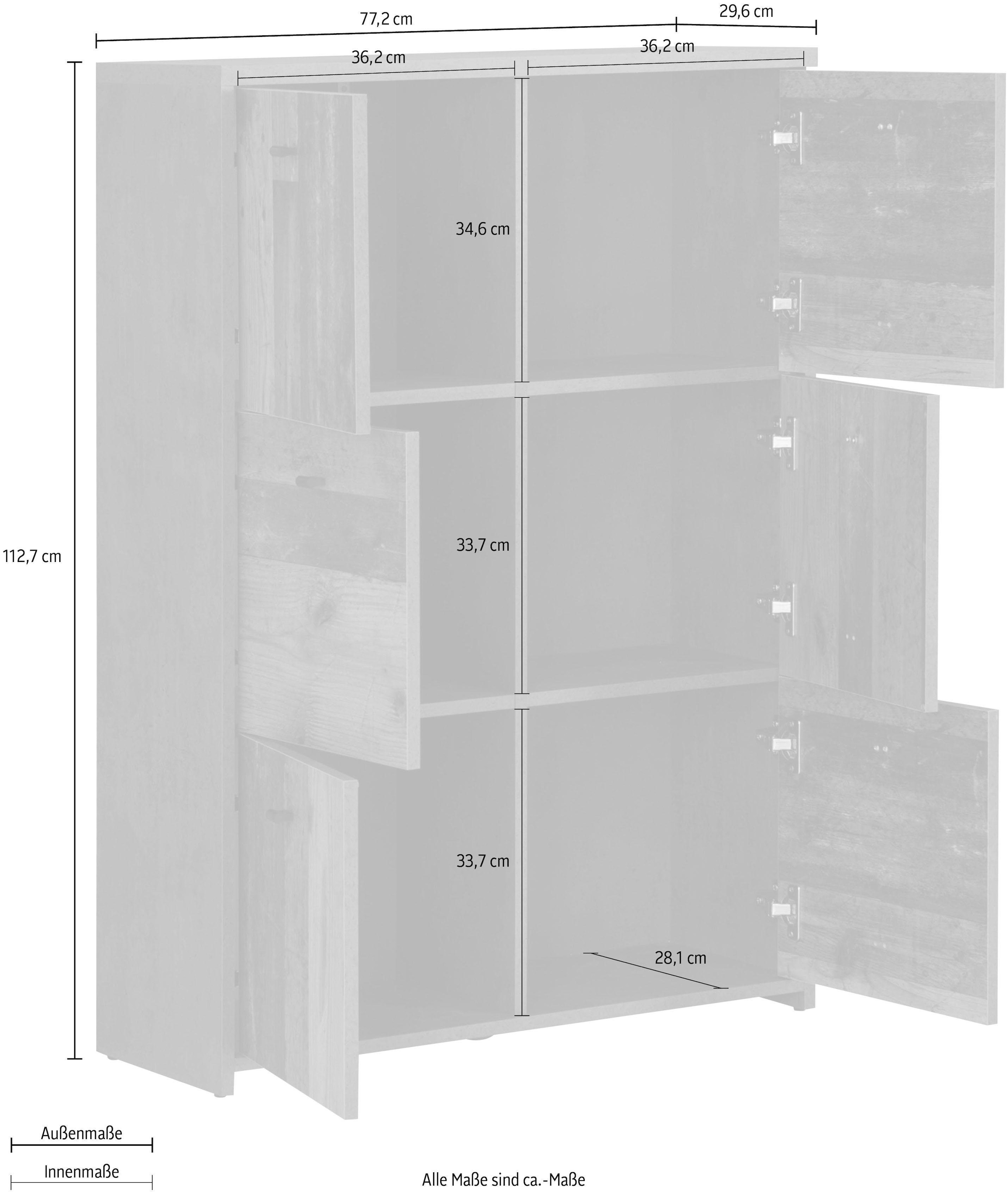 FORTE Kommode »CHEST«, Breite ca. 77 cm