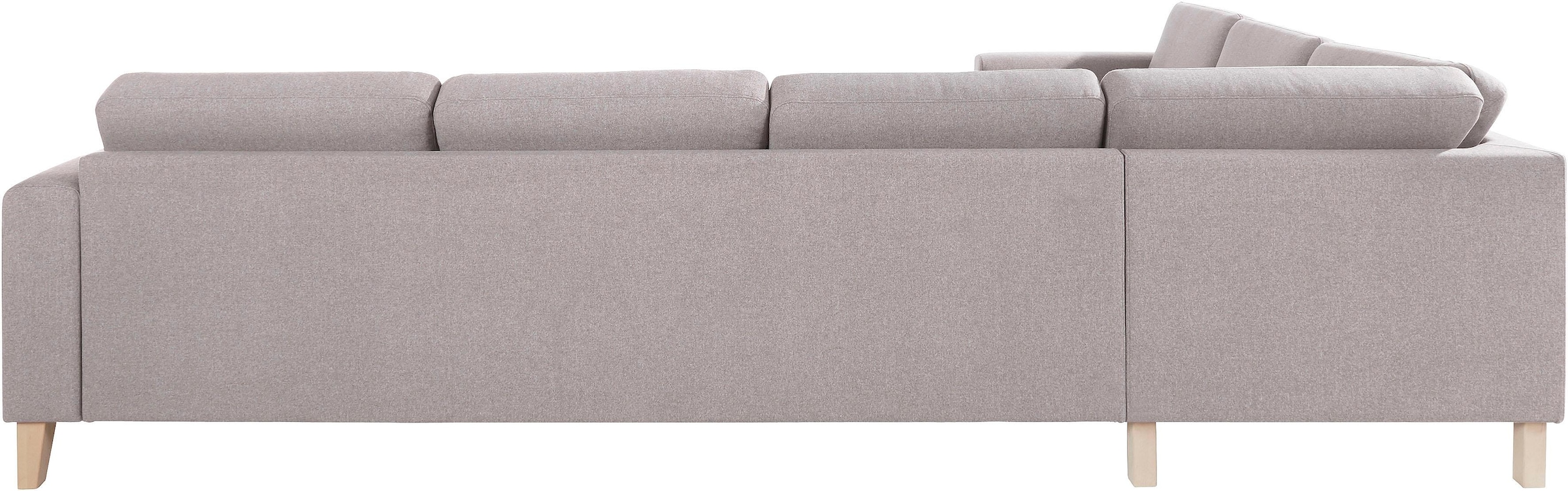 ATLANTIC home collection Ecksofa »Terra L-Form«, mit Wellenunterfederung, langer Schenkel links oder rechts montierbar