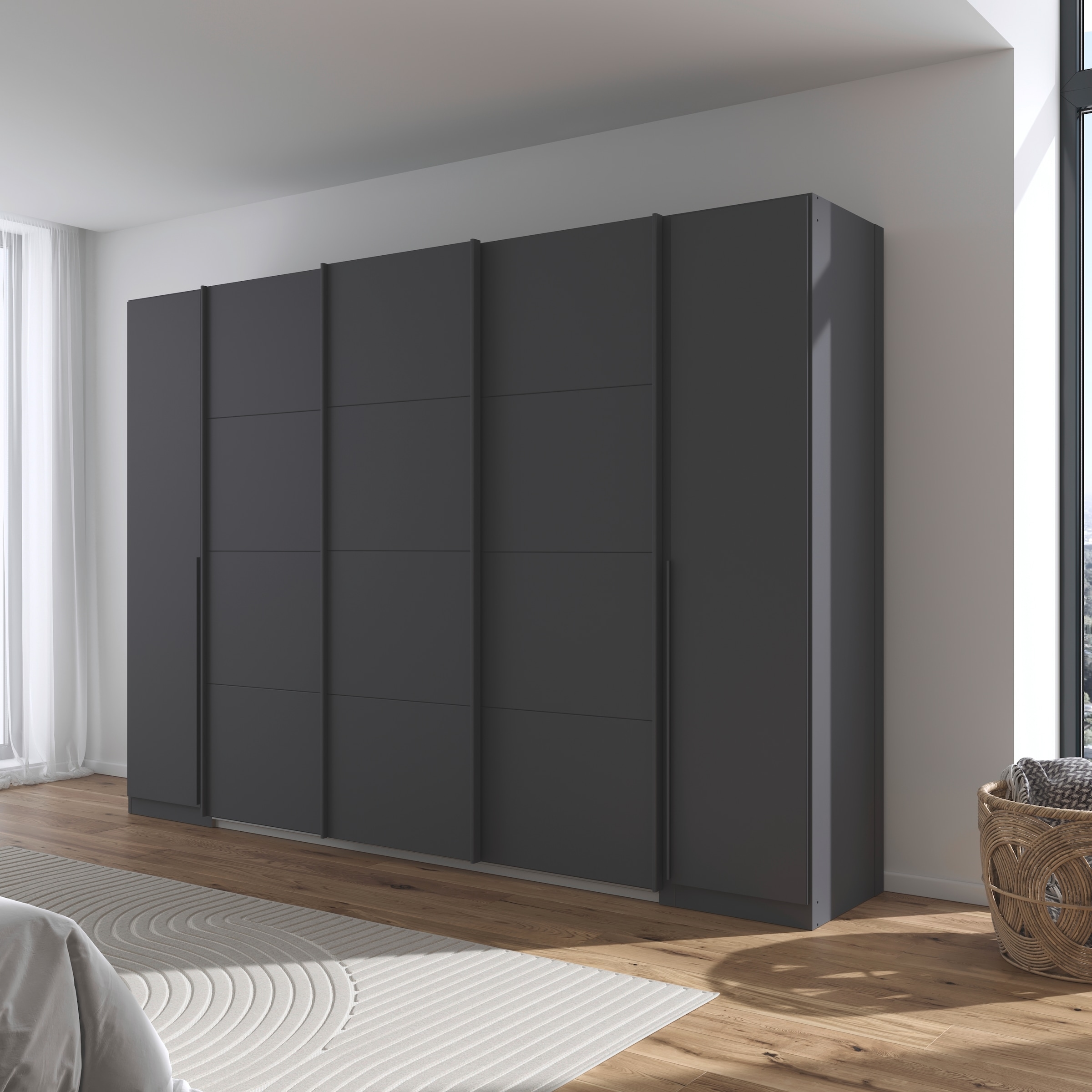 rauch Schwebetürenschrank »Agordo«, (im angesagten Mix aus Dreh- und Schwebetüren), durchdachte Innenausstattung, in zwei Griff-Farben MADE IN GERMANY