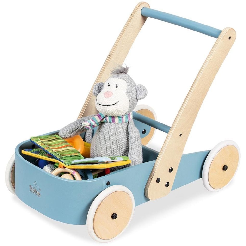 Pinolino® Lauflernwagen »Fiete, blau«, aus Holz