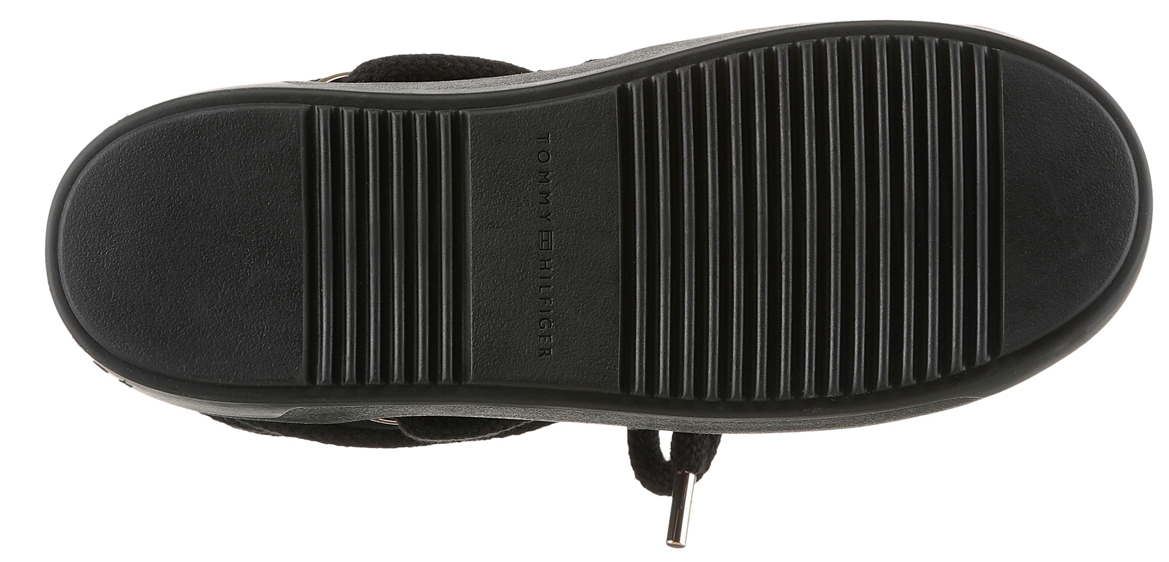 Tommy Hilfiger Schnürboots »TOMMYTECH LOGOTAPE SNOWBOOT WARM«  , Plateau, Schnürboots, Outdoorschuh, Textilband mit Logoschriftzug