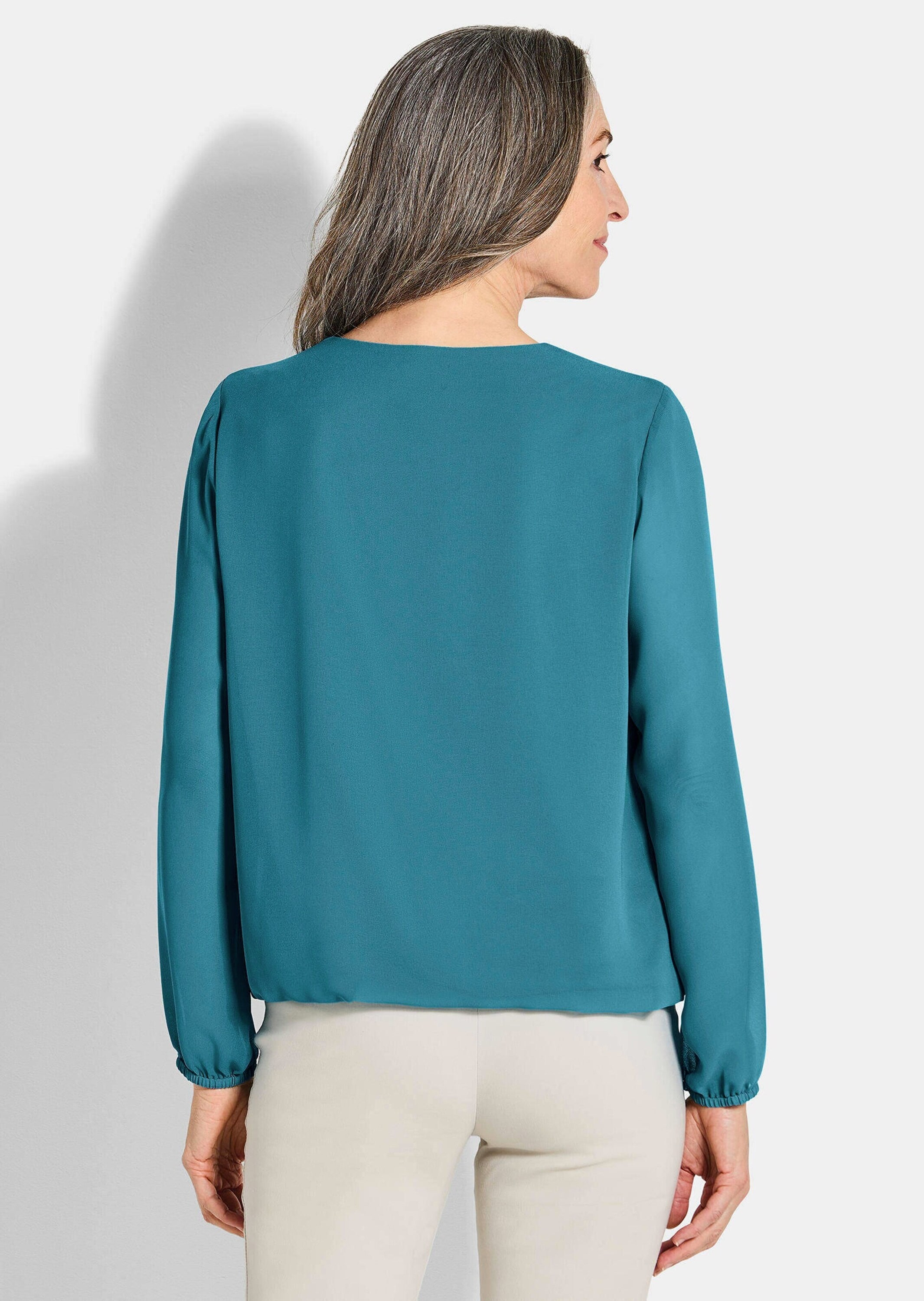 GOLDNER Klassische Bluse »Kurzgröße Elegante Bluse aus Chiffon«